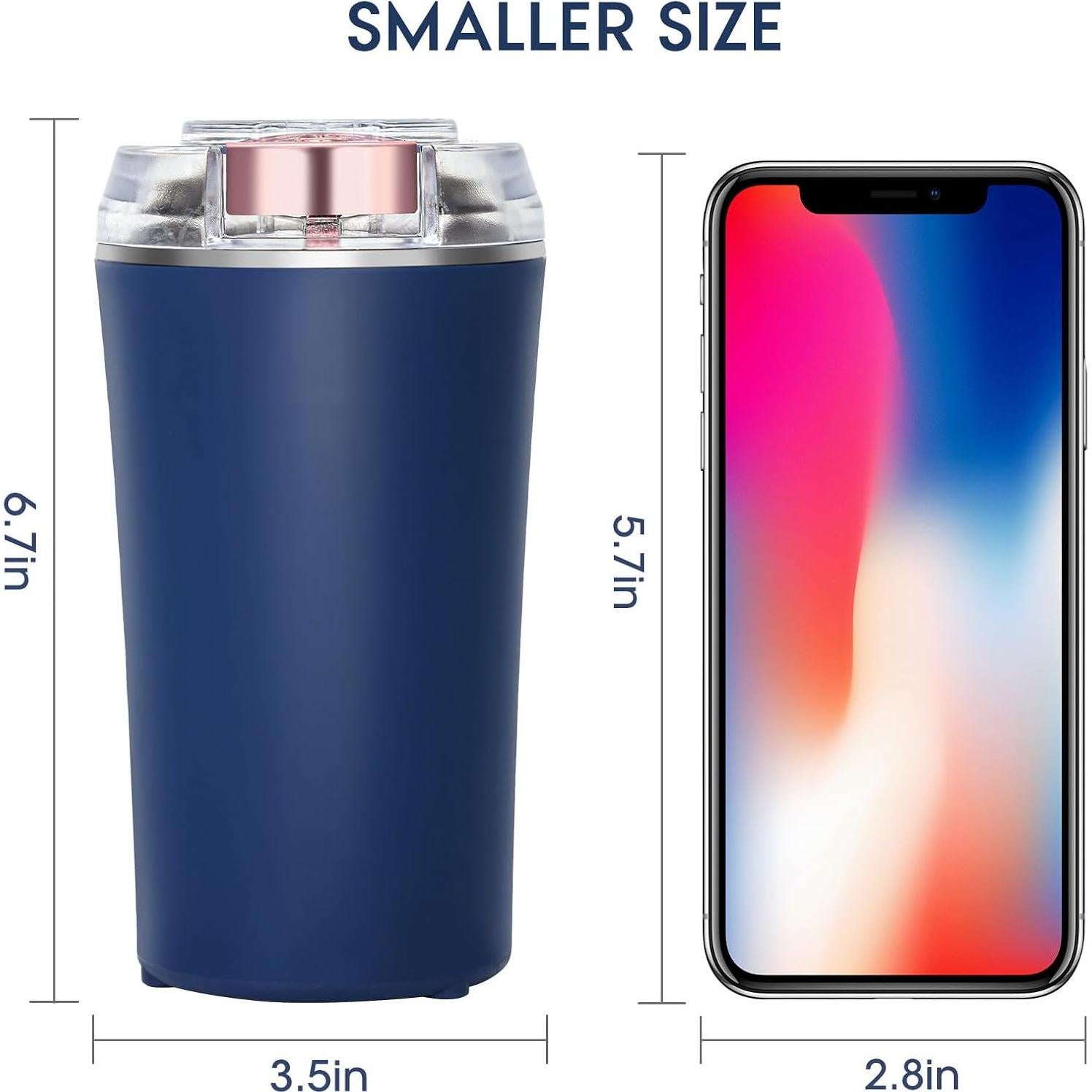 Molino de Especias Eléctrico PLAMAKER 200W 24 Tazas Azul