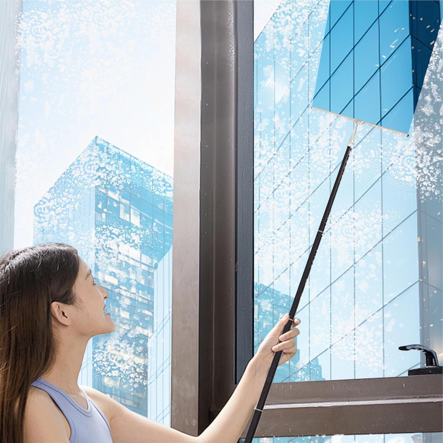 Raspador de Ventanas Telescópico ZenQeek 2 en 1 con Cuchillas