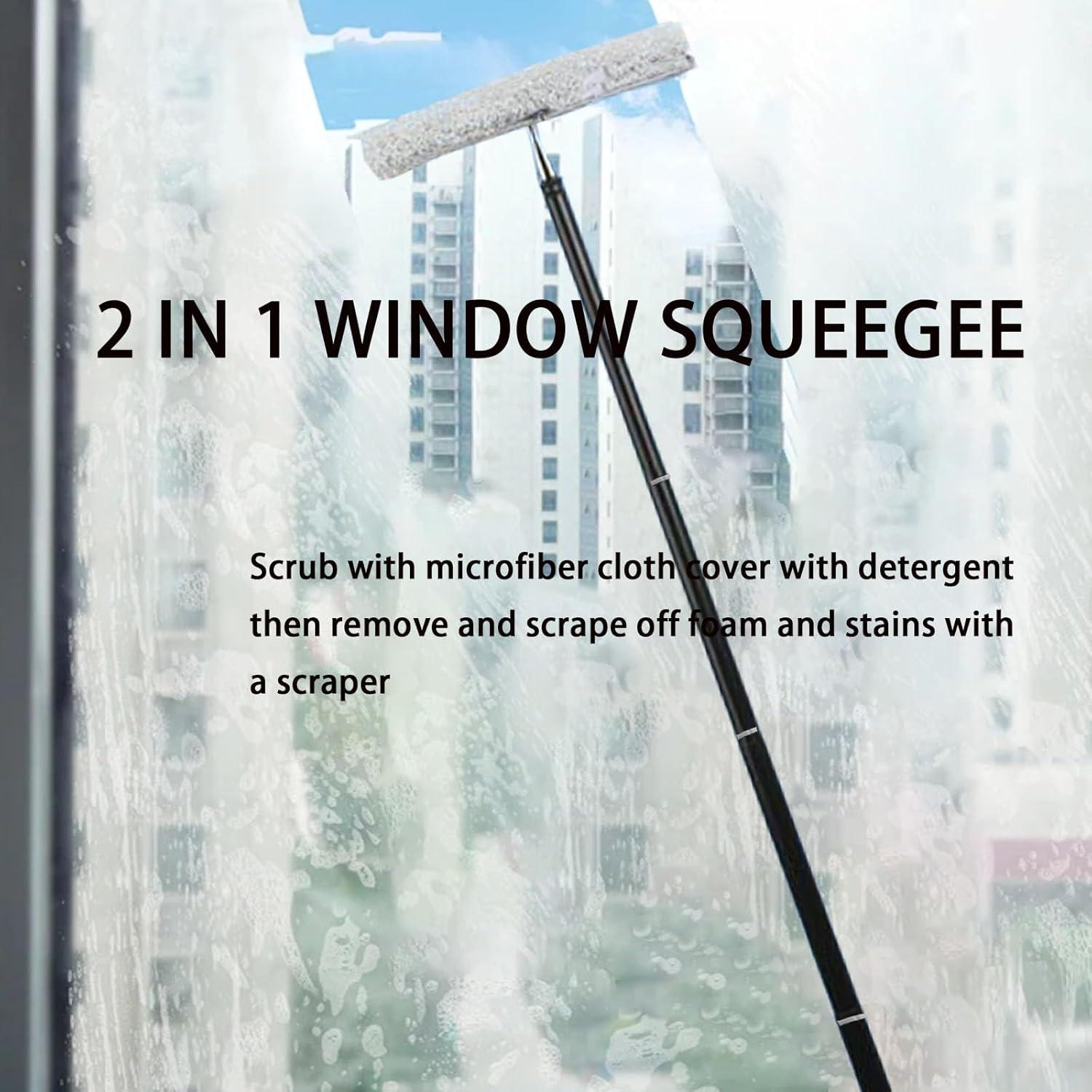 Raspador de Ventanas Telescópico ZenQeek 2 en 1 con Cuchillas