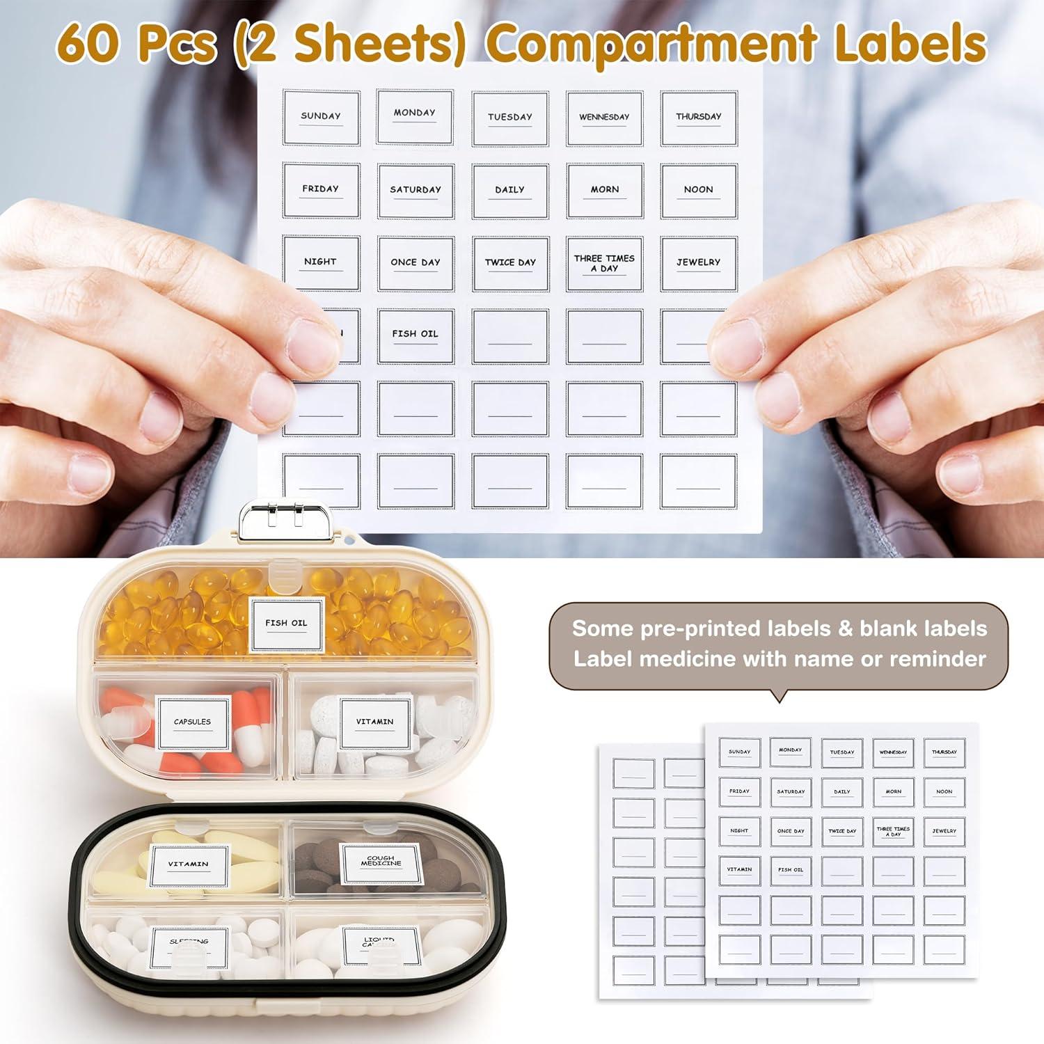 Estuche para Pastillas Zannaki Pequeño Organizador Semanal 7 Compartimentos