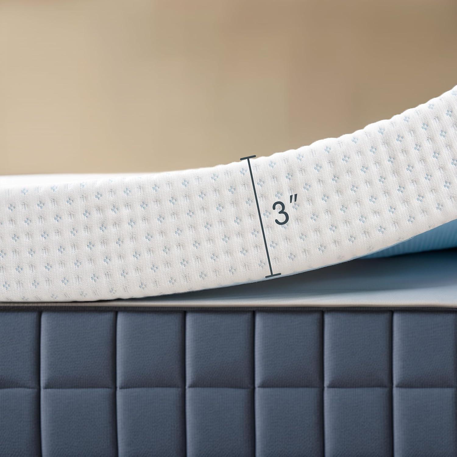 Colchón Twin Hokway 3 Pulgadas Espuma Viscoelástica con Gel