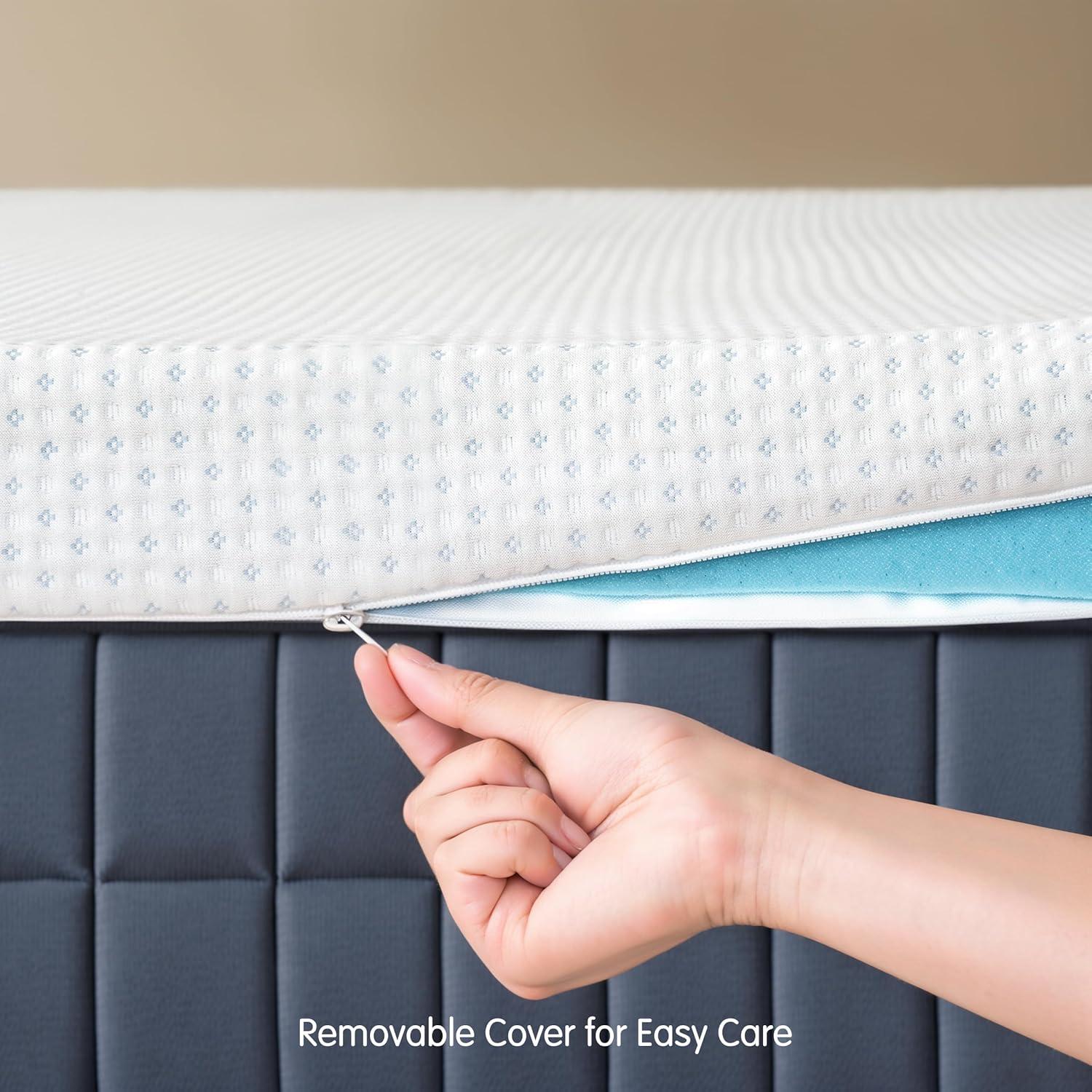 Colchón Twin Hokway 3 Pulgadas Espuma Viscoelástica con Gel