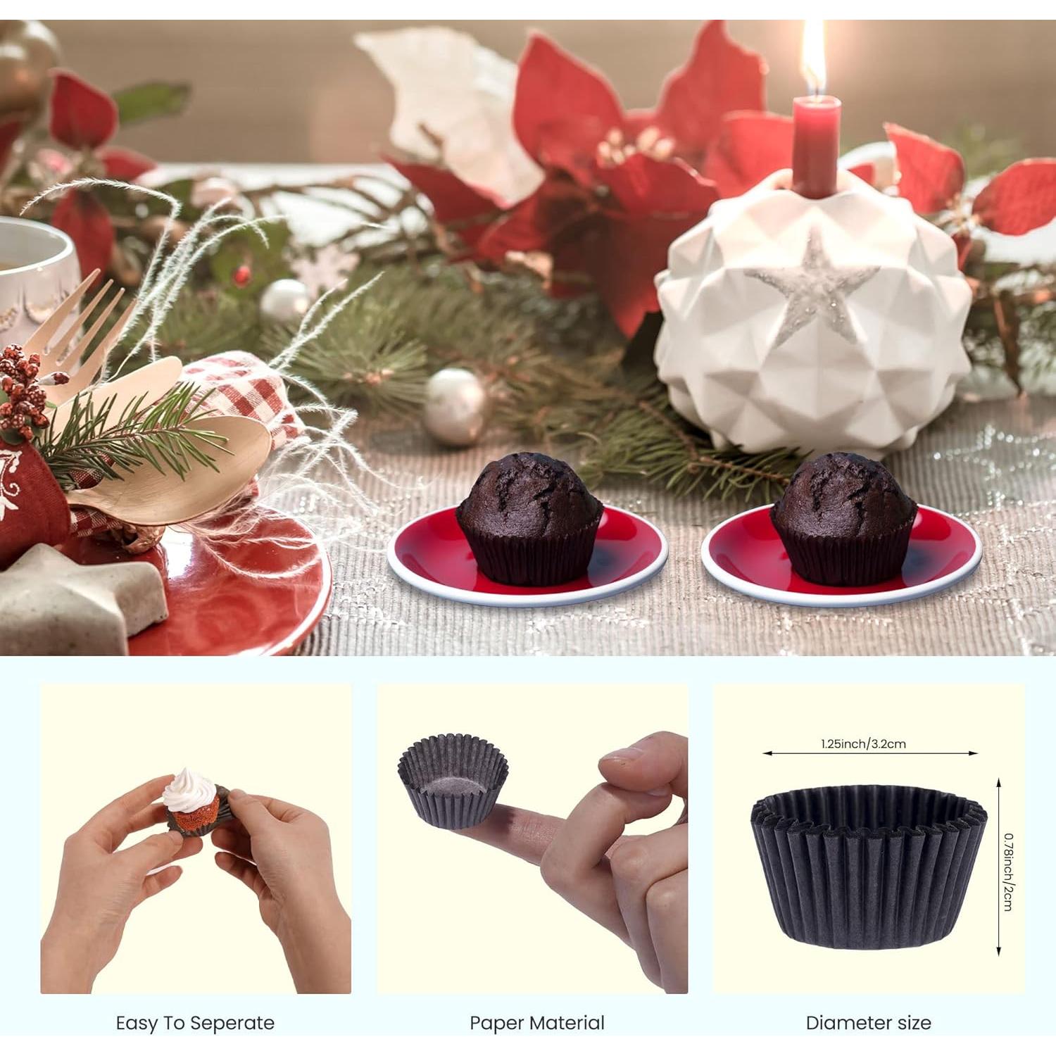 Tazas de Papel para Hornear Mini NUOMI 2.54 cm 1000 Piezas