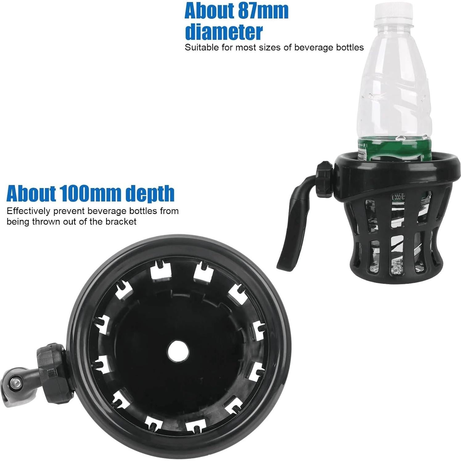 Soporte para taza de bebida de manillar RUNNING PANTHER negro