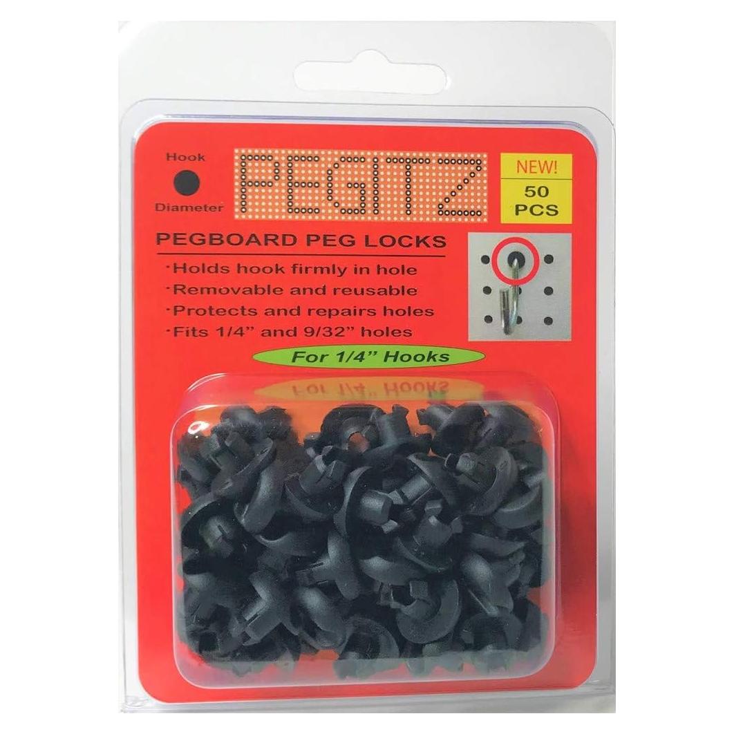 Bloques de Pegboard 50PCS Pegitz 1.27cm Negro Reutilizables