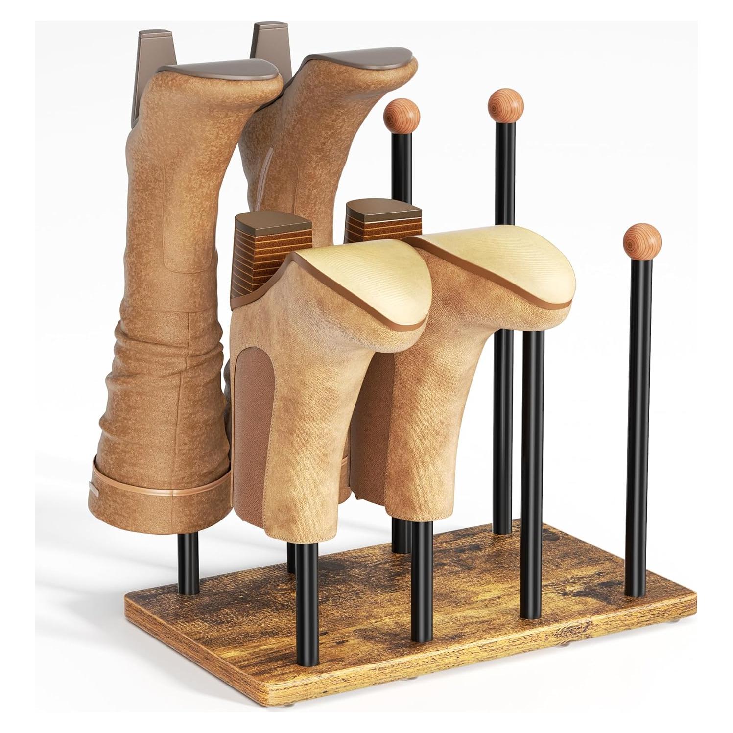 Soporte para Botas Pickpiff de Metal y Madera - Organizador 4 Pares