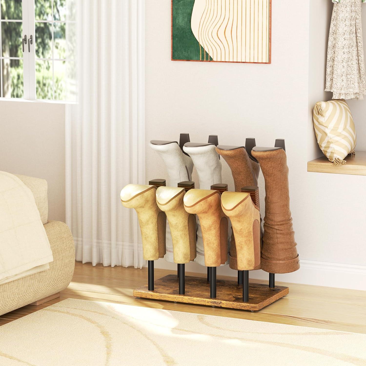 Soporte para Botas Pickpiff de Metal y Madera - Organizador 4 Pares