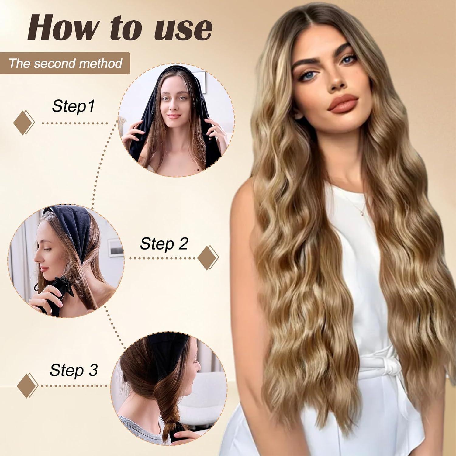 Rizador Sin Calor JIAXIN Negro para Cabello Largo y Corto