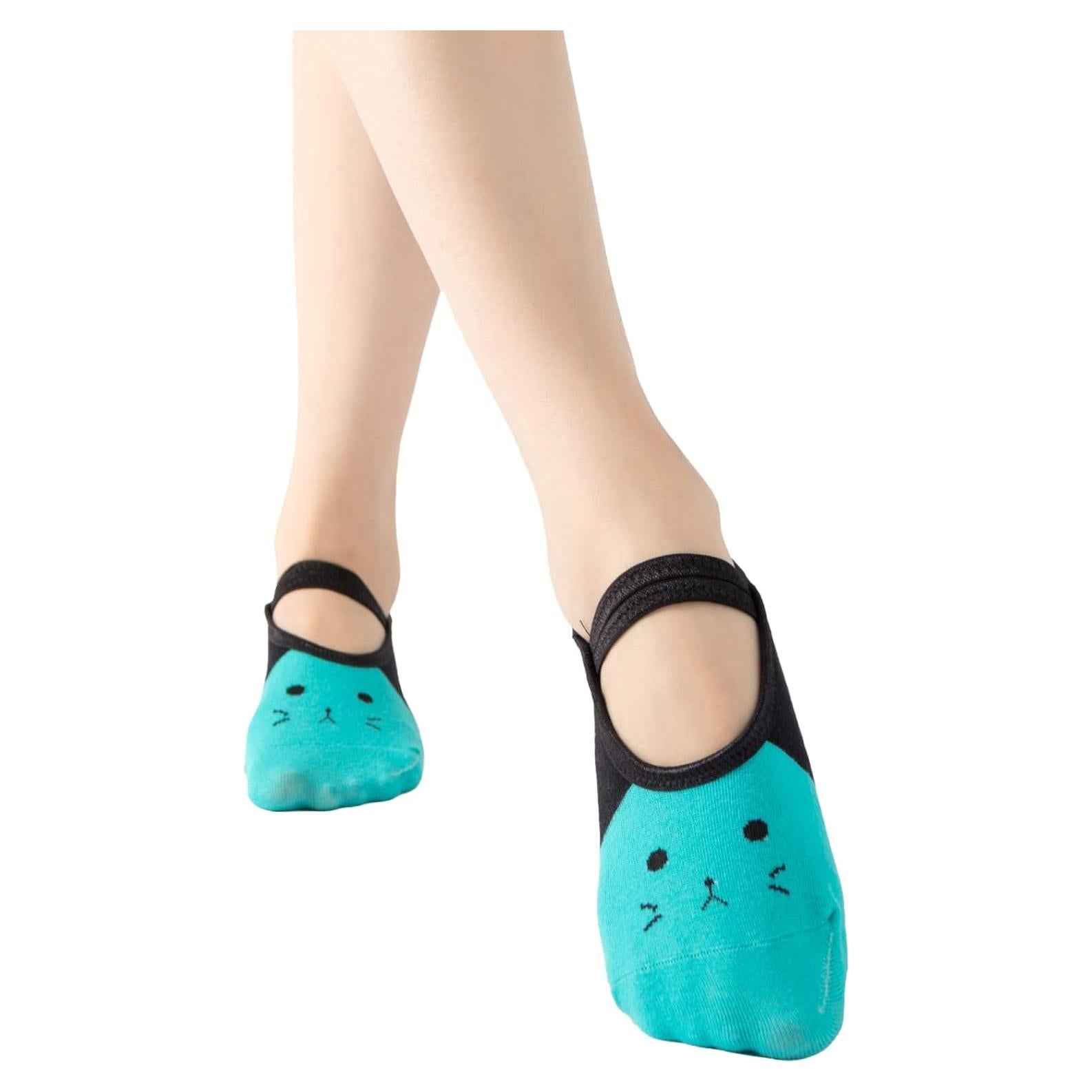 Calcetines Cortos Antideslizantes Verdancy para Yoga y Pilates - Verde