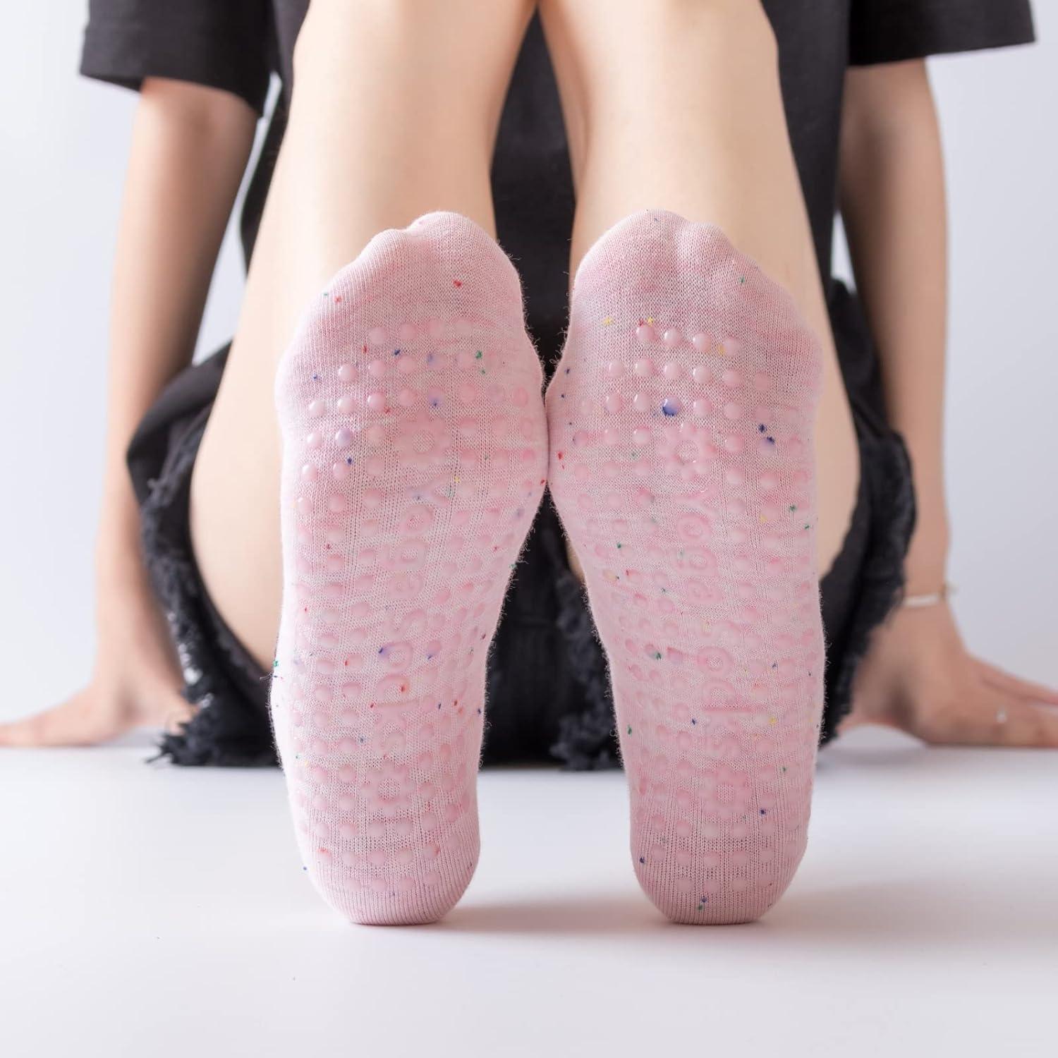 Calcetines Antideslizantes para Yoga y Pilates Mujer - Azul Marino