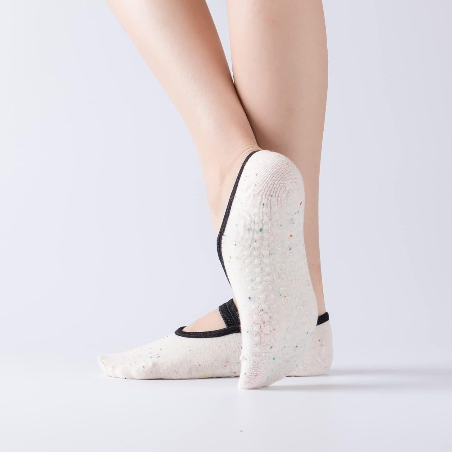 Calcetines Antideslizantes para Yoga y Pilates Mujer - Azul Marino