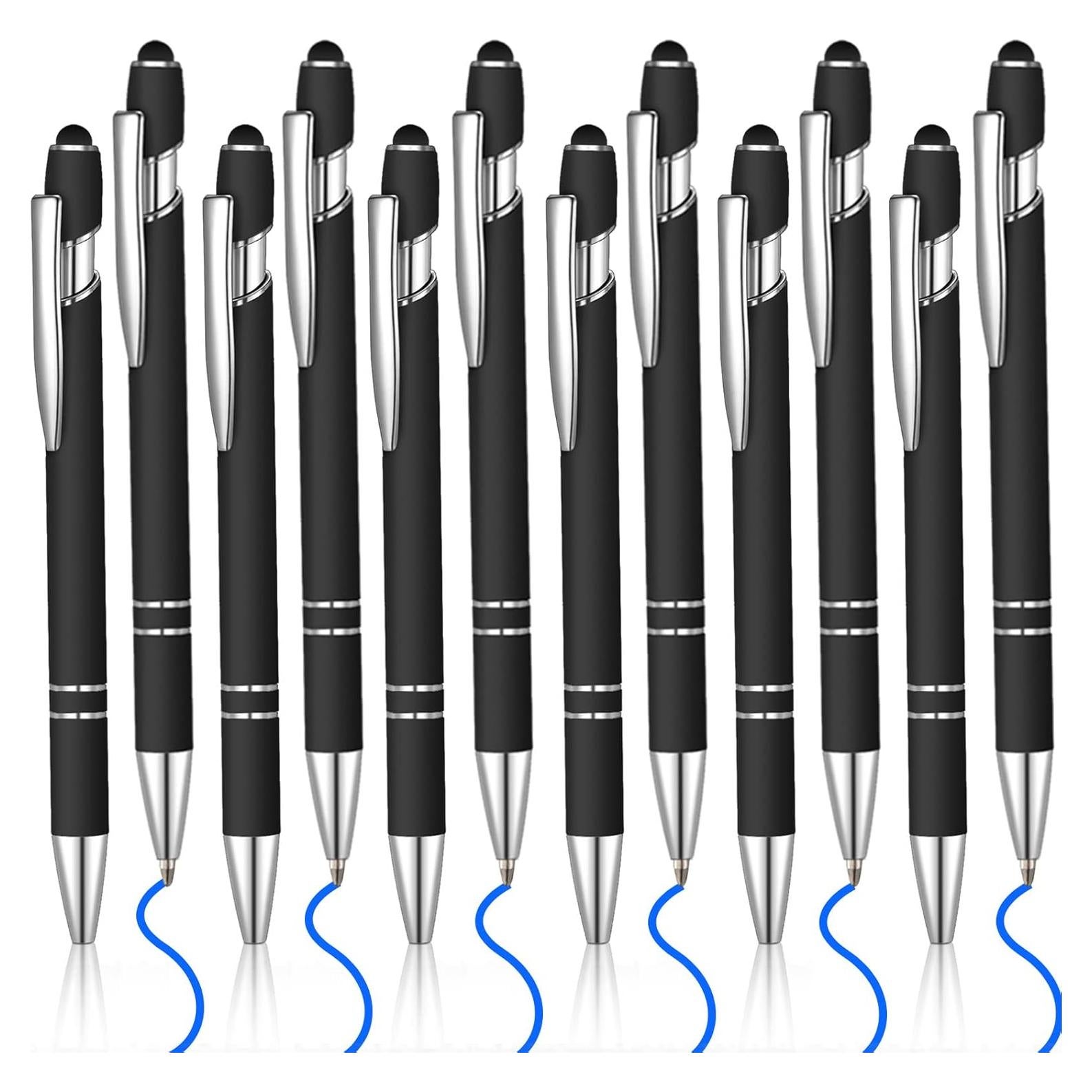 12 Bolígrafos de Tinta Azul Lragvtbk con Punta de Estilógrafo