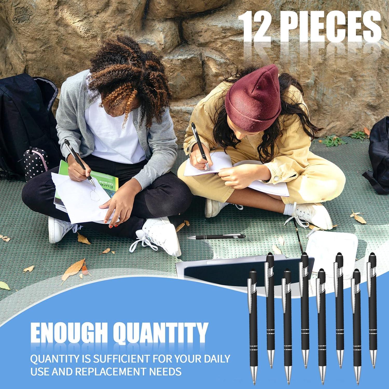 12 Bolígrafos de Tinta Azul Lragvtbk con Punta de Estilógrafo