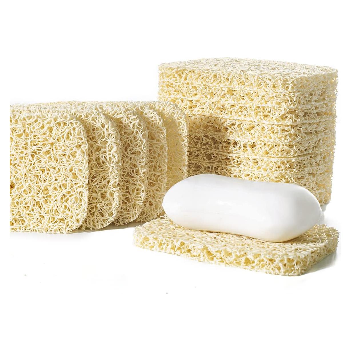 Juego de 12 Almohadillas para Jabón Ru S Beige Antideslizantes