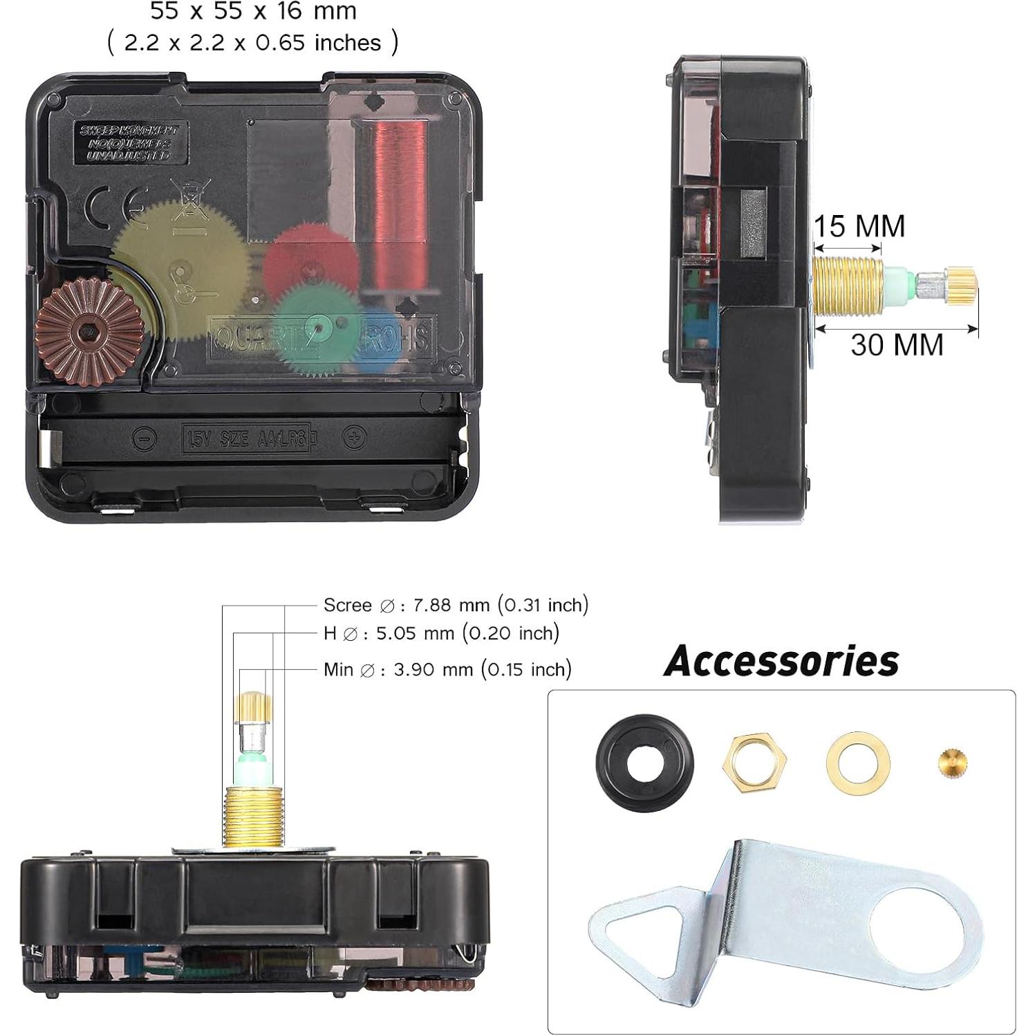 Mecanismo de Reloj Jadive 30 mm con Manecillas de Madera