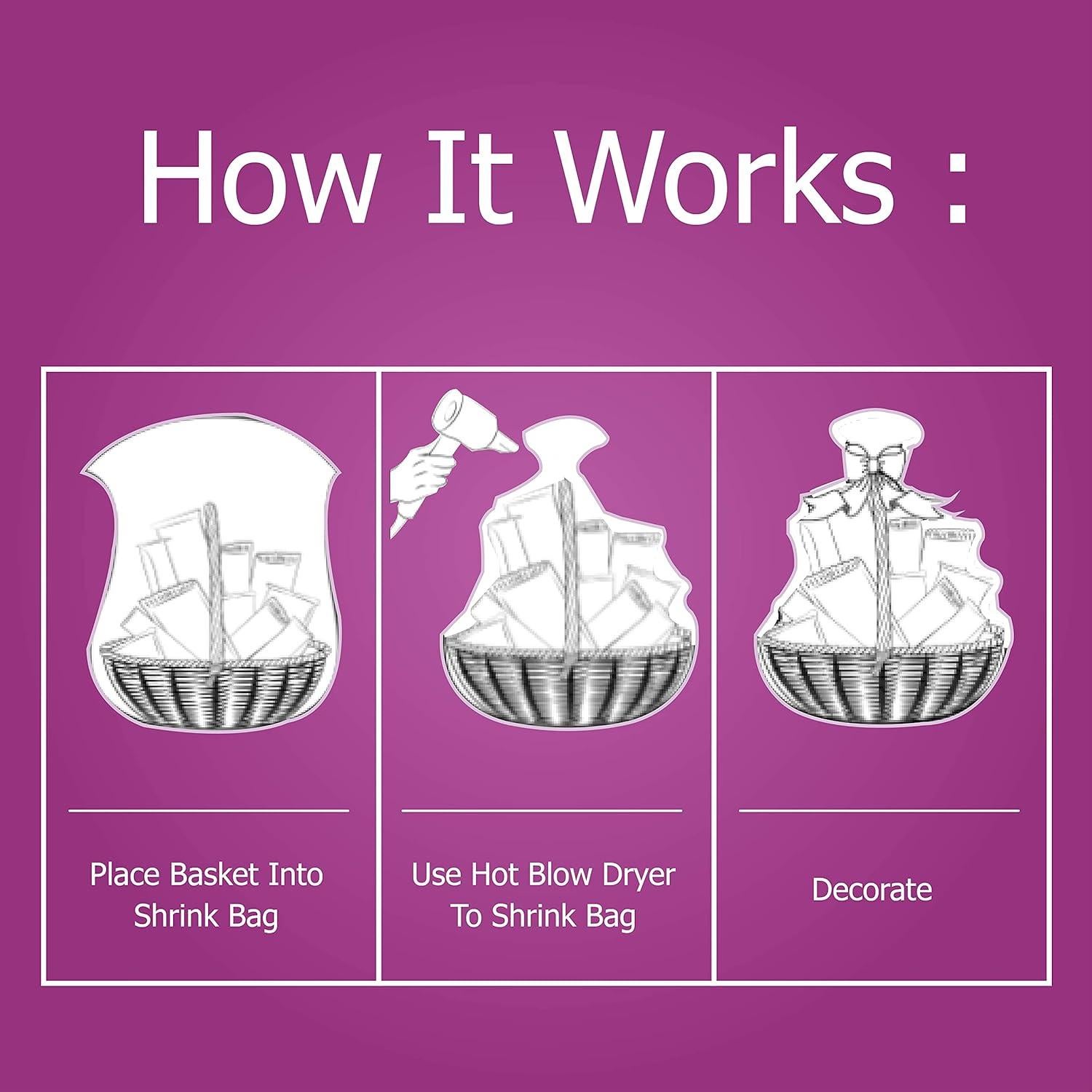 Bolsas de Envoltura Retráctil Clear PVC 60x76 cm - 5 Paquete