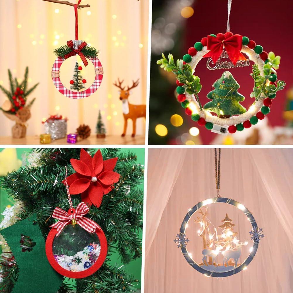 30 Anillos de Madera Natural 10 cm Elecrelive para DIY