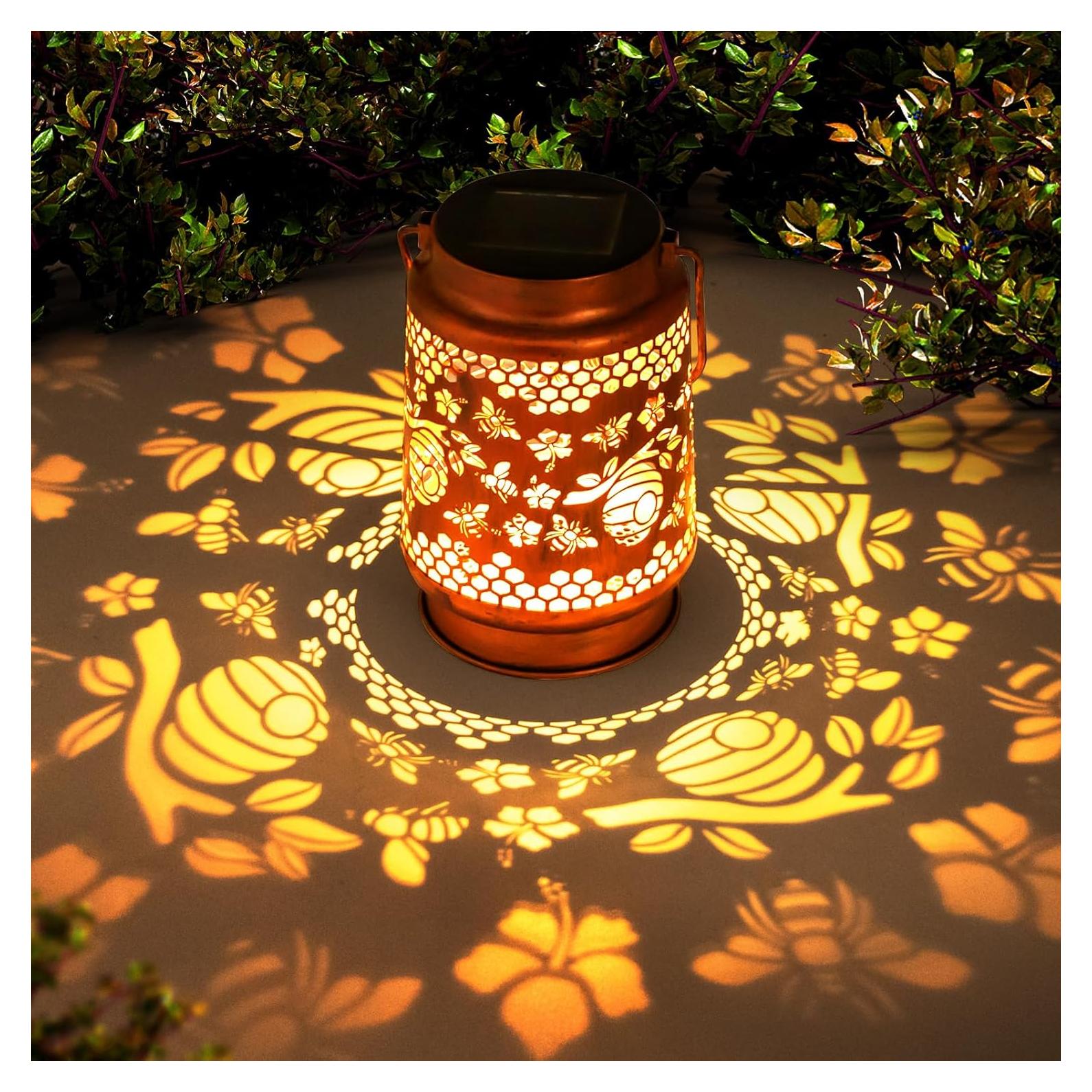 Linterna Solar Decorativa ZASOWUUO Abeja Impermeable 11.9cm