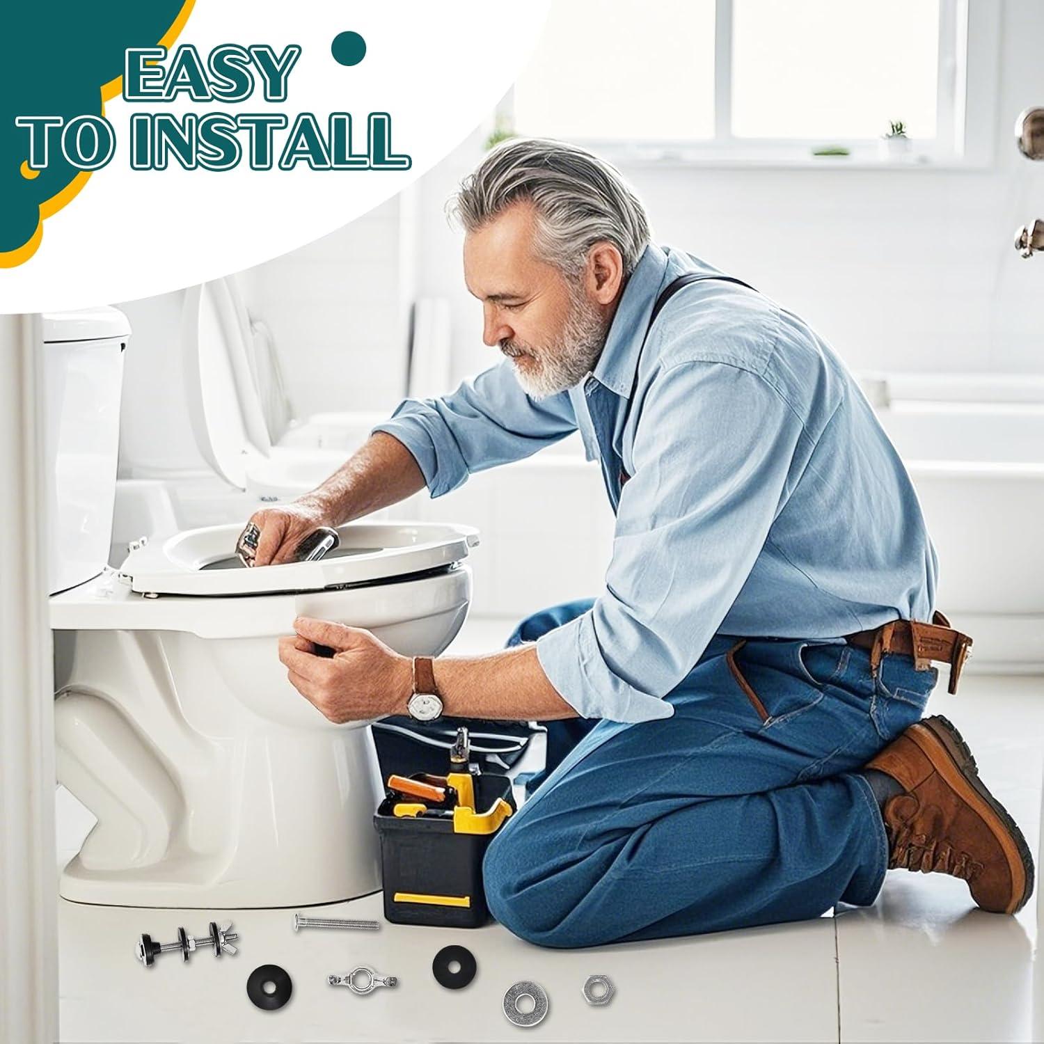 Kit de pernos de inodoro Qicrdvi M6 2PCS acero inoxidable