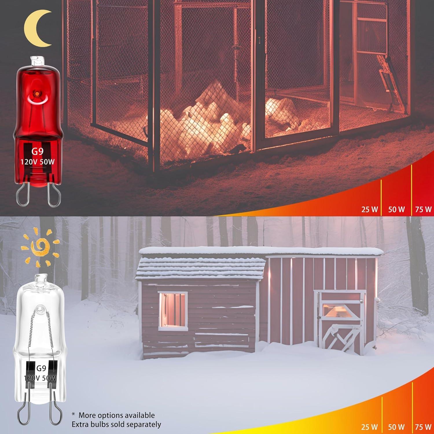 Paquete de 3 Lámparas de Calor Infrarrojas EXOREPTI 25W