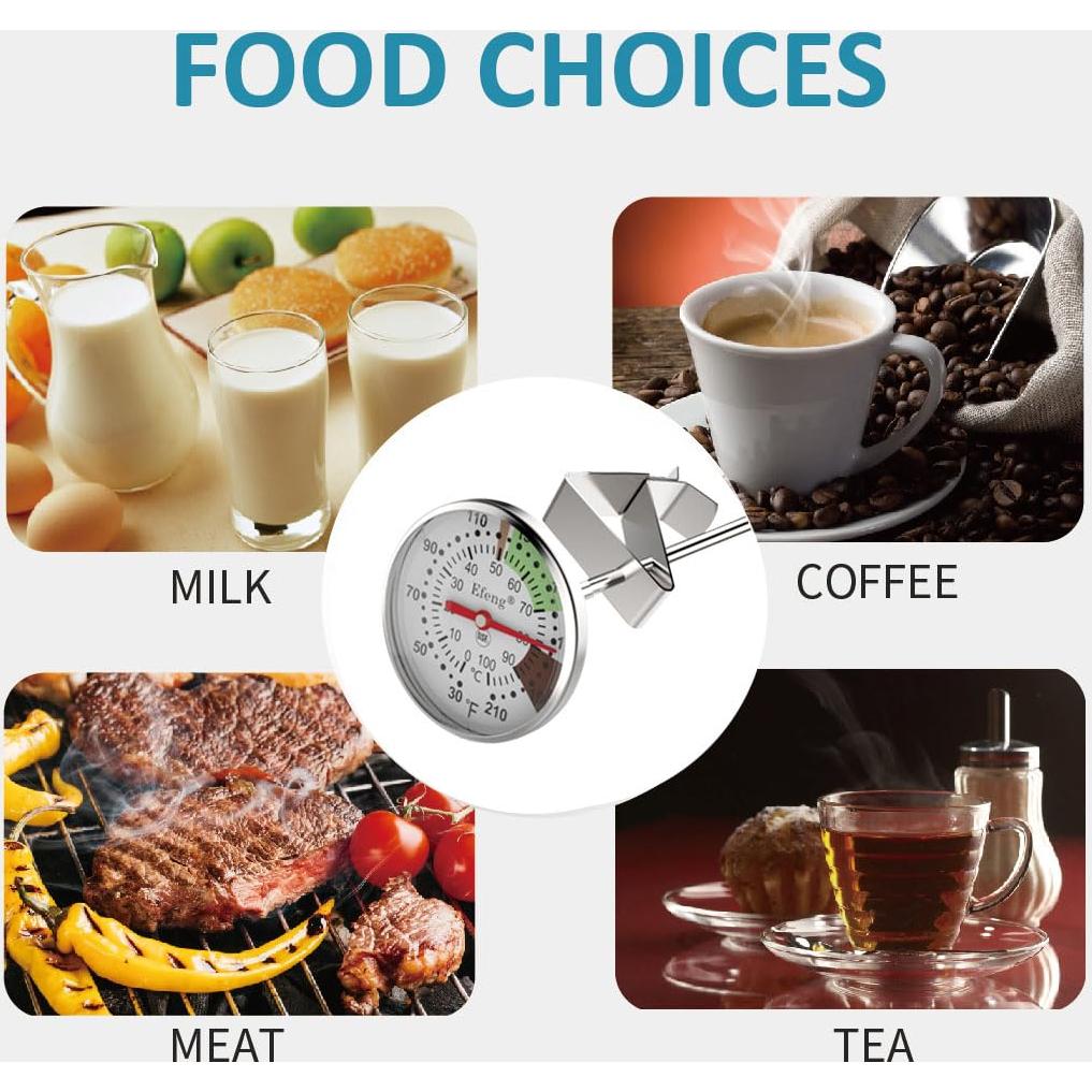 Termómetro de Leche Instantáneo EFENG 12.7 cm Acero Inoxidable