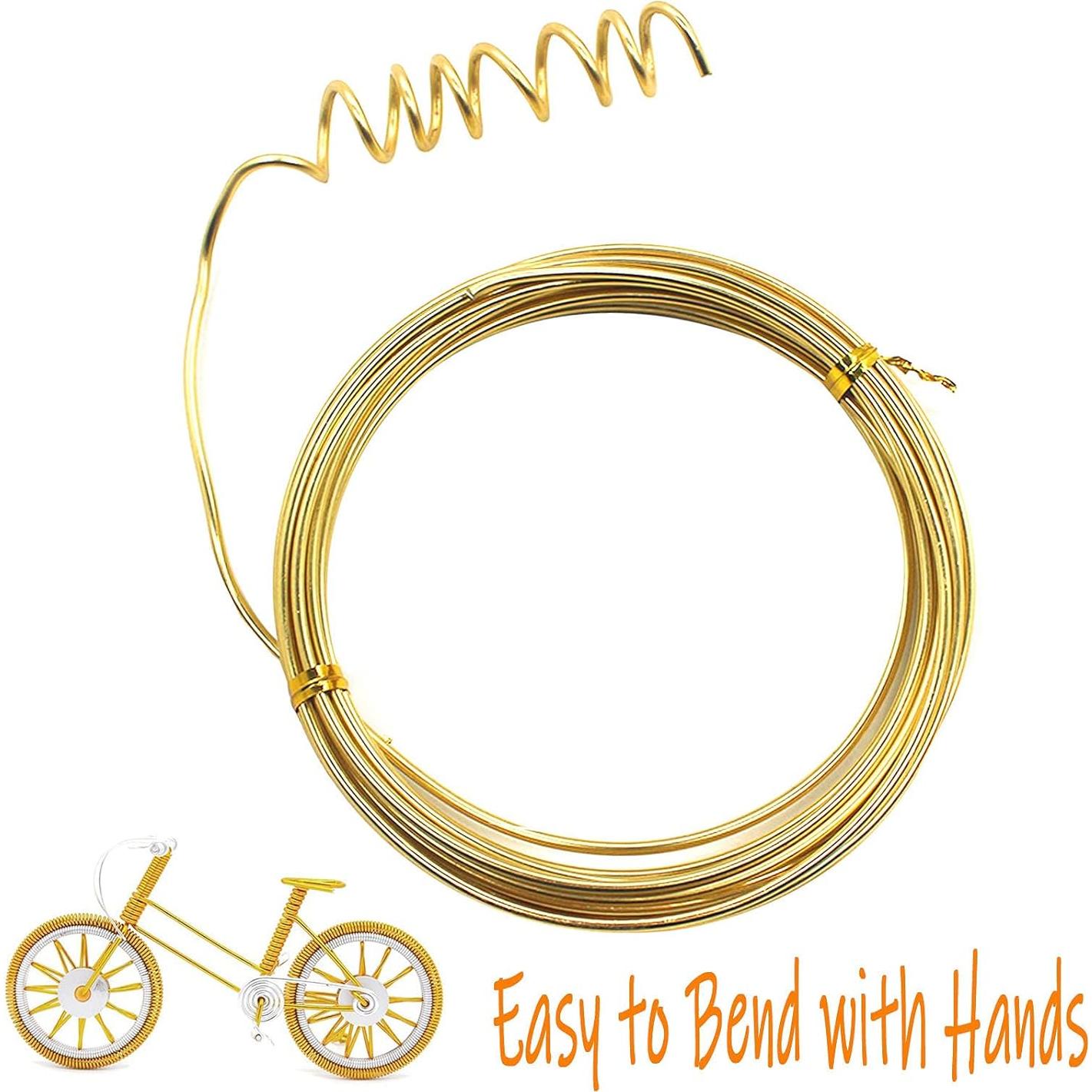 Alambre Artesanal Cinvo 3 Rollos 2mm Plata Oro Rosa DIY