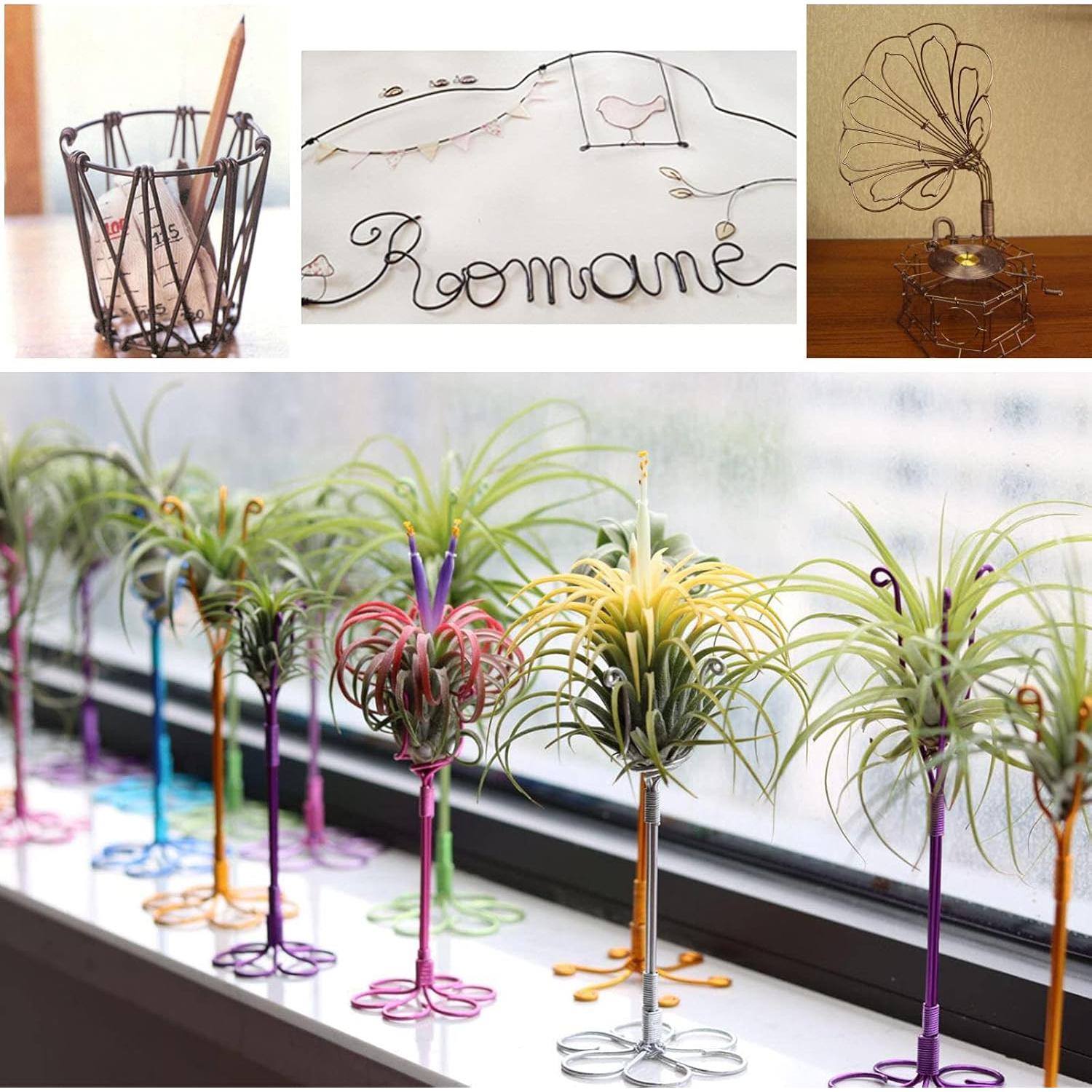 Alambre Artesanal Cinvo 3 Rollos 2mm Plata Oro Rosa DIY