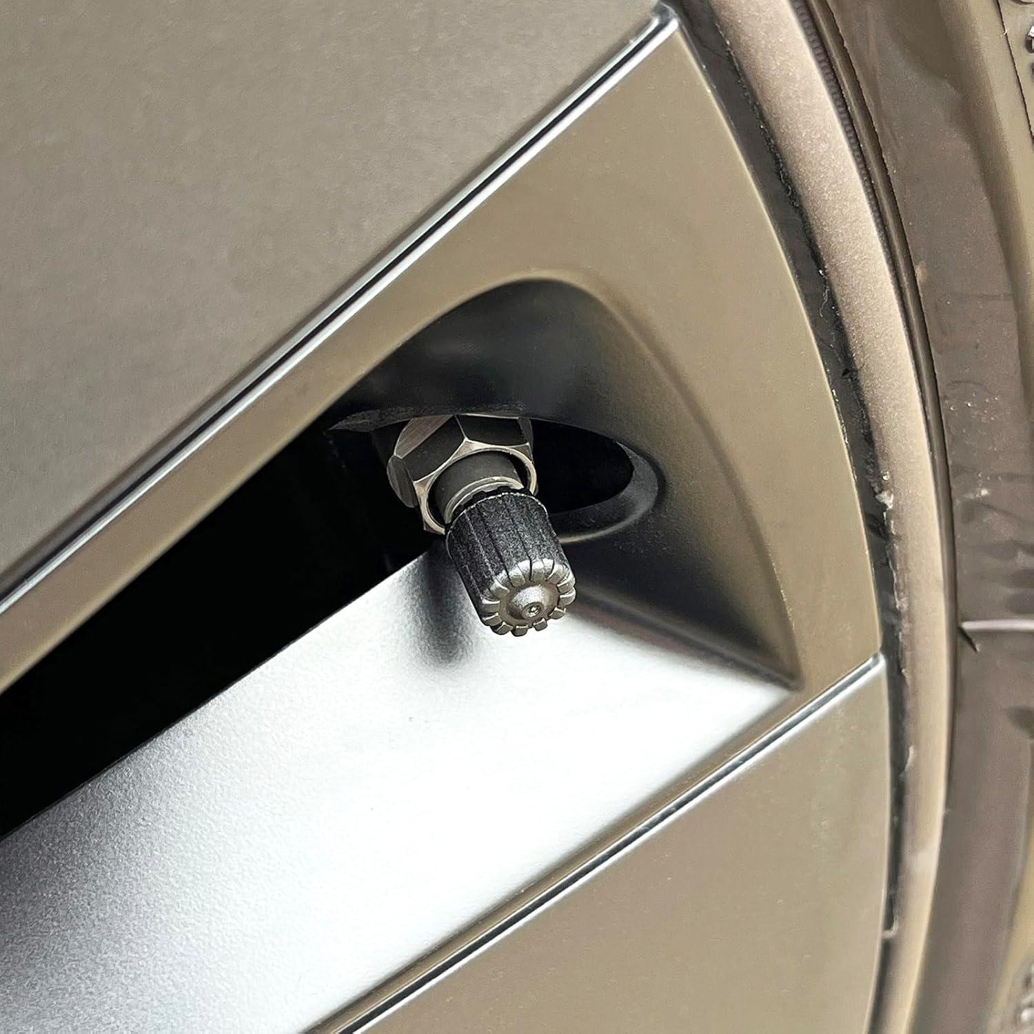 Paquete de 8 Tapas de Válvula de Neumático TPMSCENTER Negro