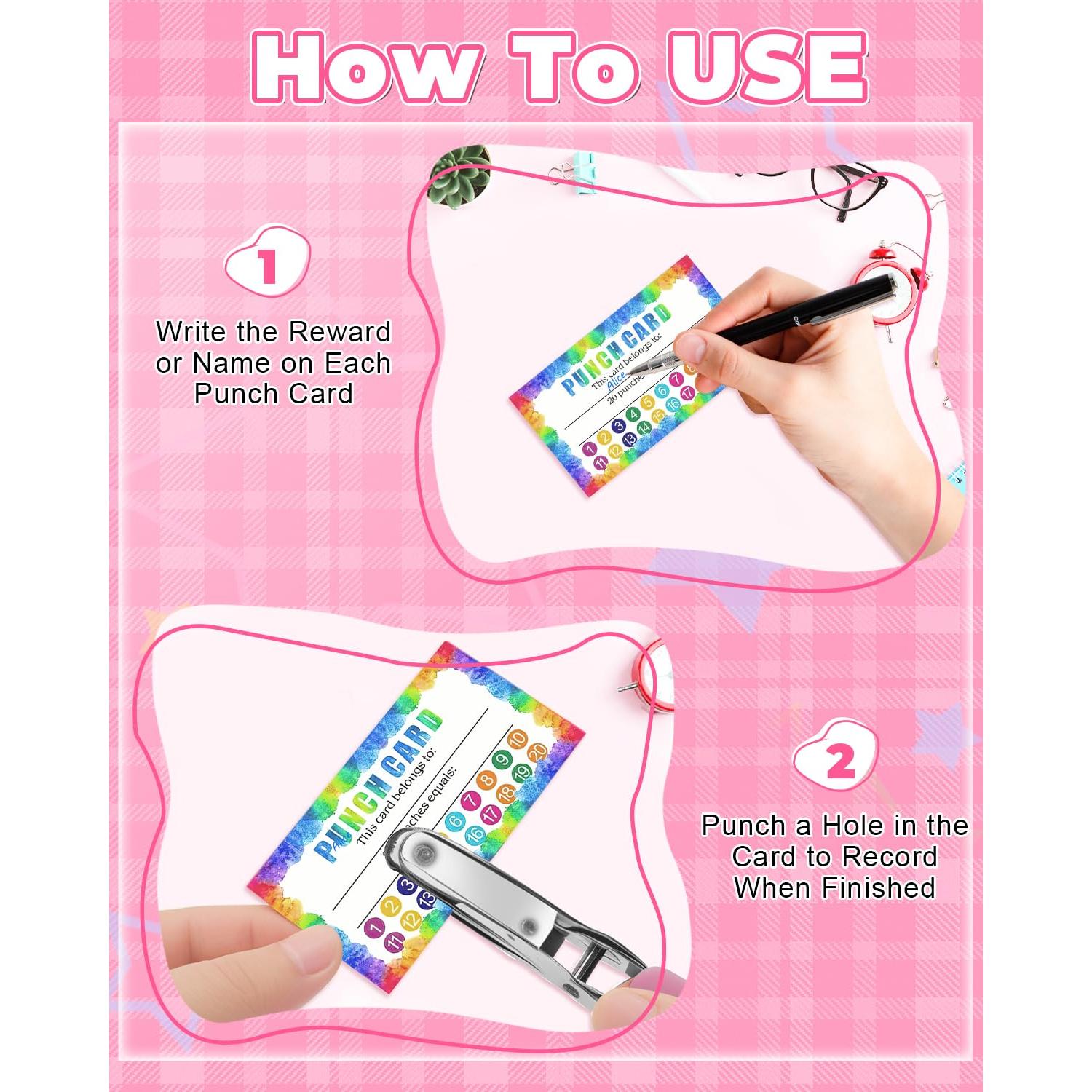 UCEC Kit de Recompensas para Niños 200 Piezas con Perforadoras