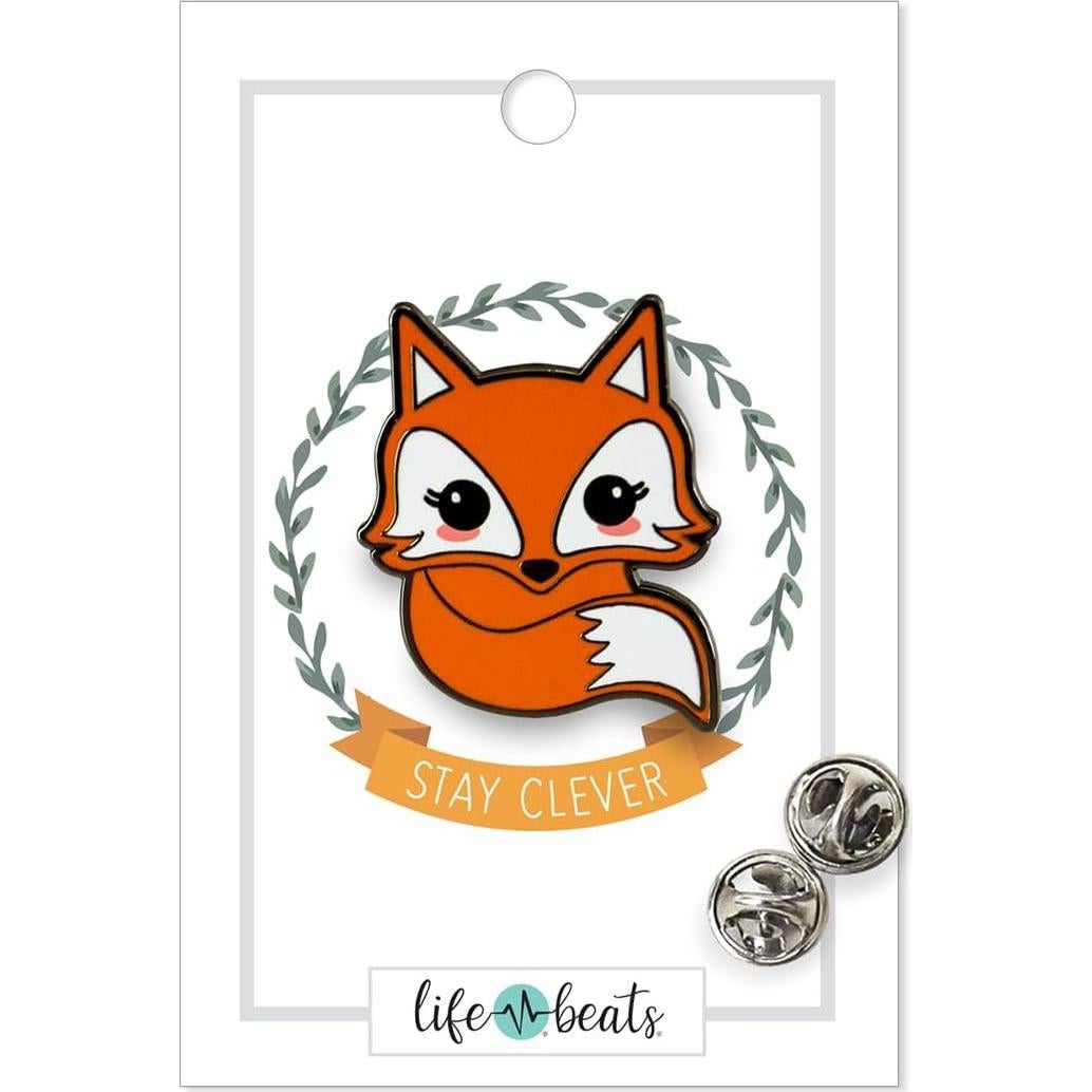 Pin de esmalte de zorro LifeBeats - Accesorio divertido y moderno