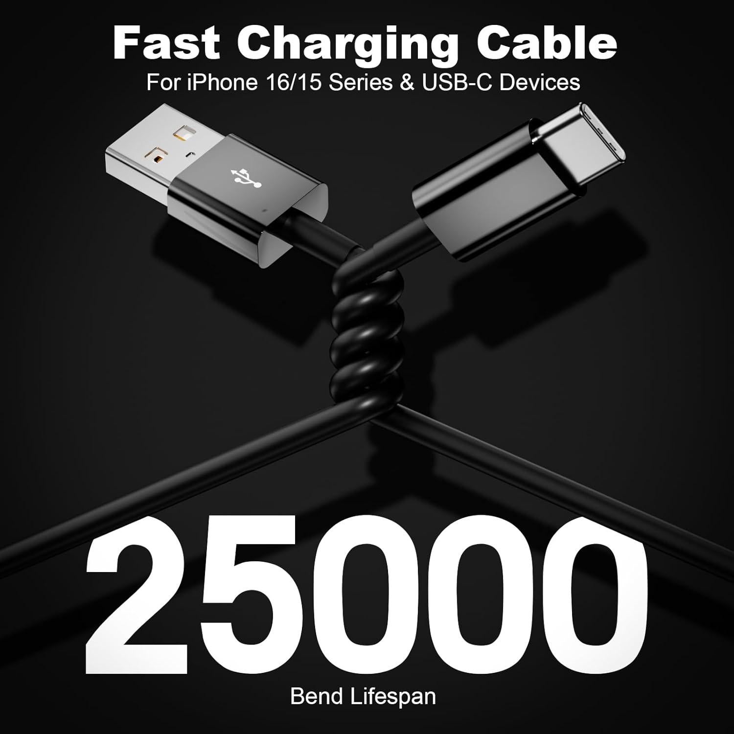 Cable CarPlay USB C para iPhone 16/15 y iPad Pro 0.91m - 2Pack