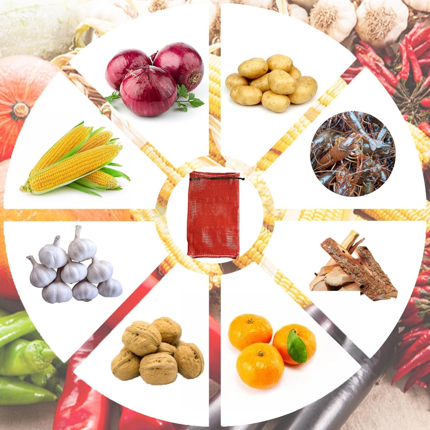 Paquete de 10 bolsas de malla Acuteye 47x28 cm reutilizables