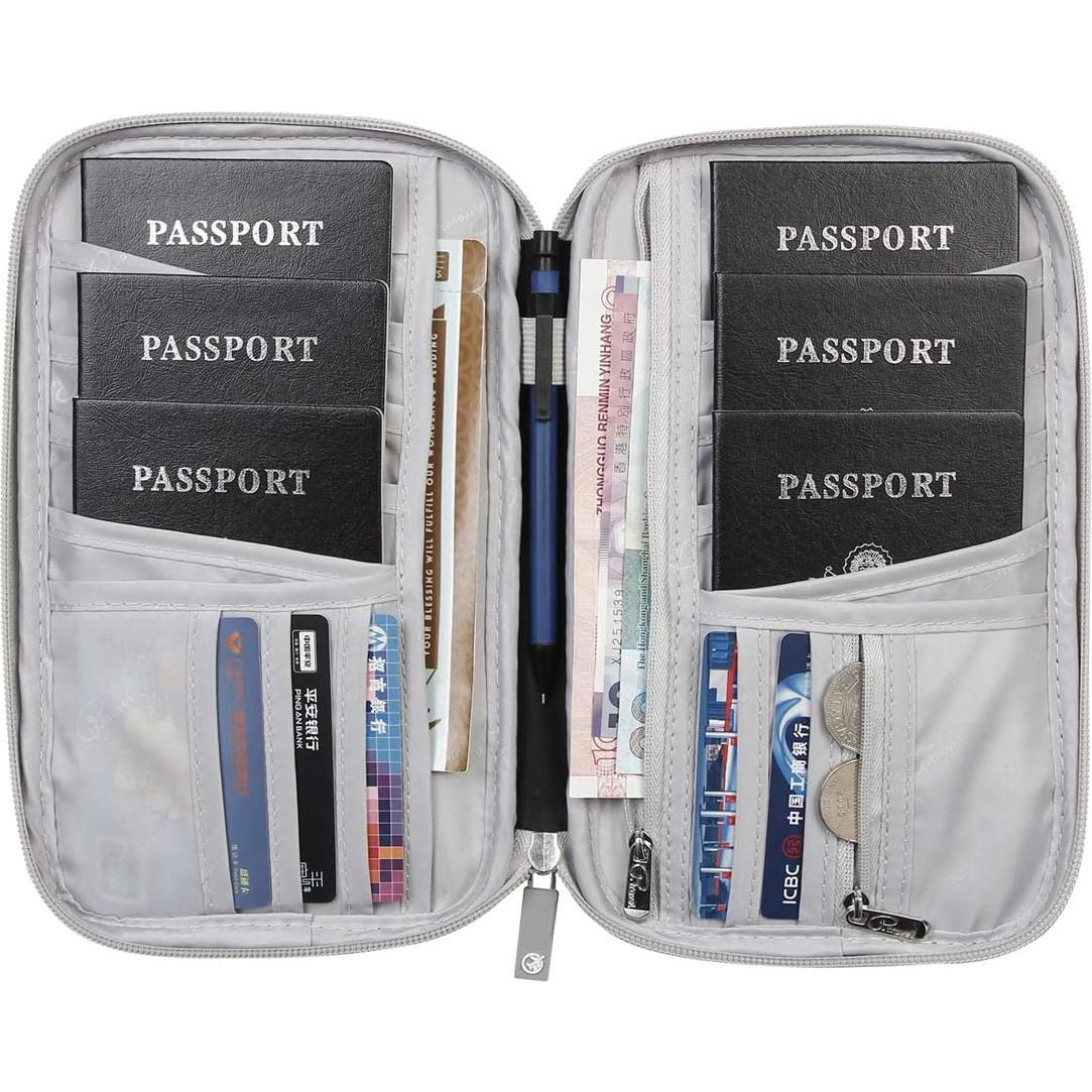 Billetera de Pasaporte VanFn RFID Negra - Organizador de Viaje Unisex