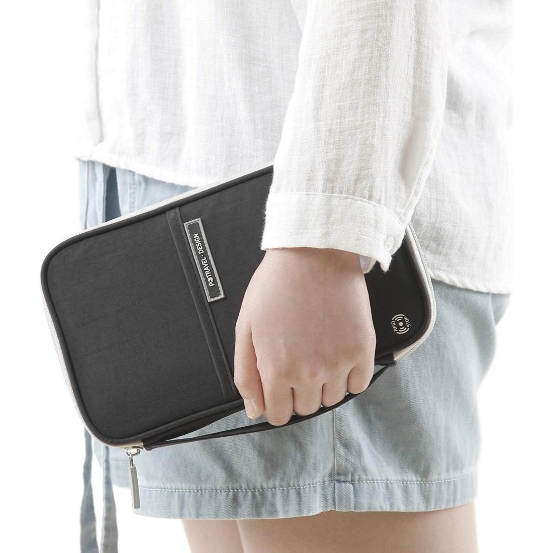 Billetera de Pasaporte VanFn RFID Negra - Organizador de Viaje Unisex