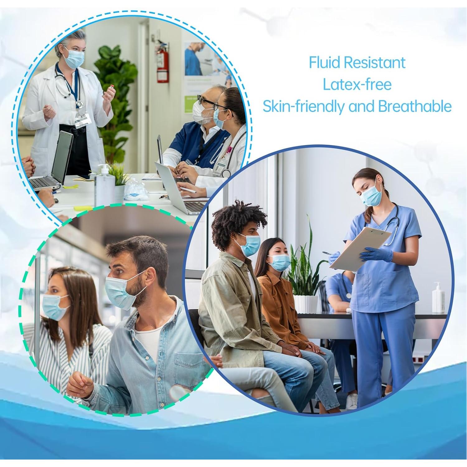 Mascarillas Desechables Jointown ASTM 2, 3 Capas, 100 Unidades