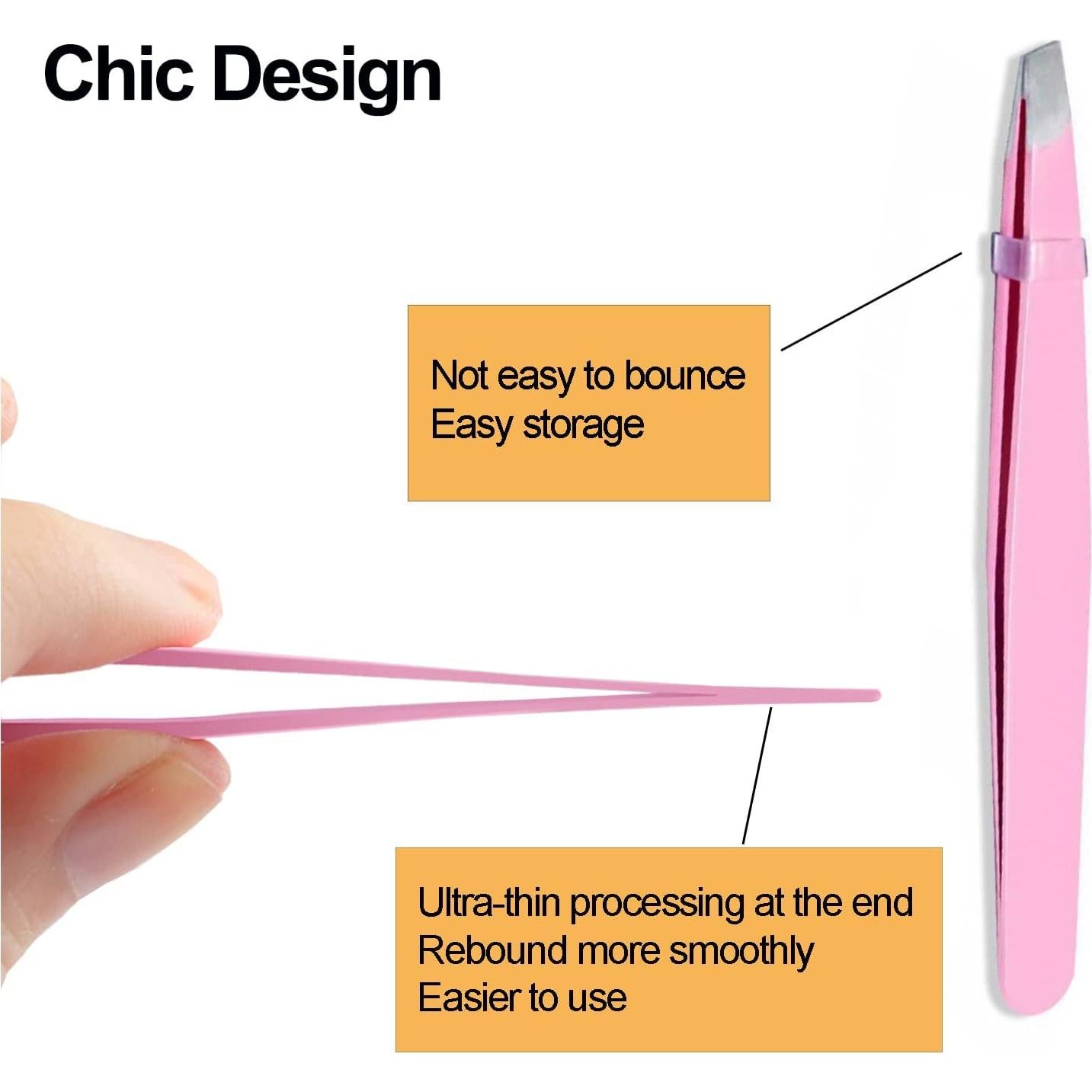 Juego de 10 Pinzas de Acero Inoxidable REDANHA para Cejas