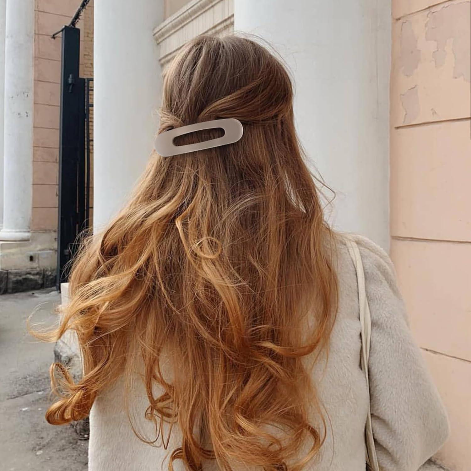 8 Clips de Garra Planos Cptots para Cabello Fino 11x3.18cm