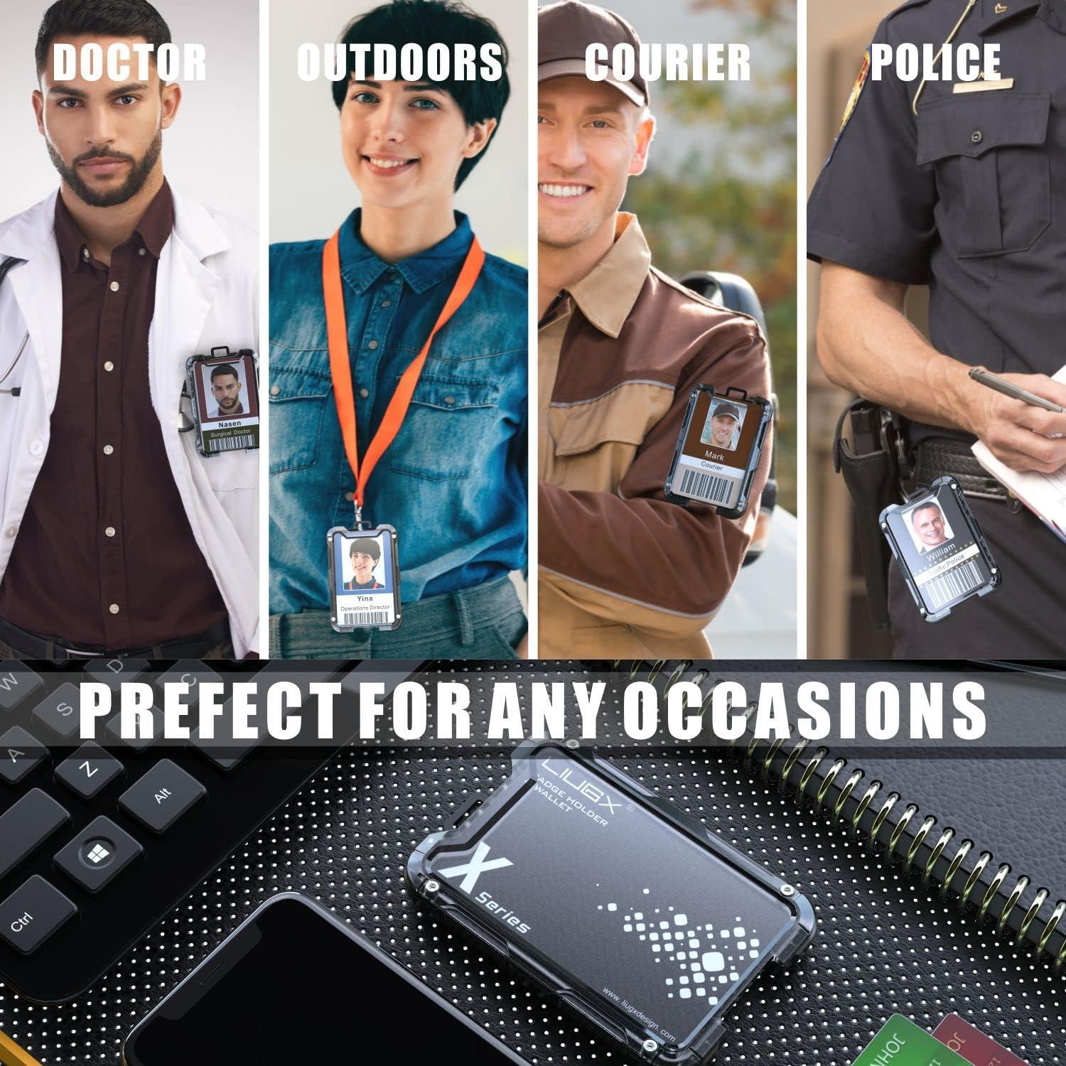 Soporte de Insignia LIUGX X-2 Negro con Clip Metal y Fibra de Carbono