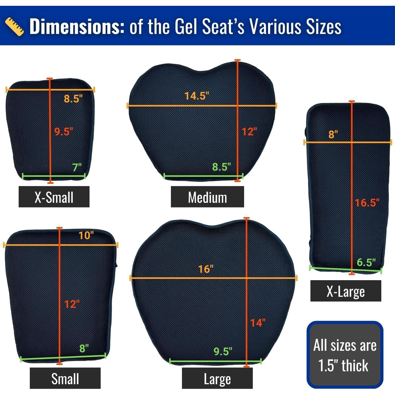 Almohadilla de Gel GEARS X-Tender para Asiento de Motocicleta Pequeña
