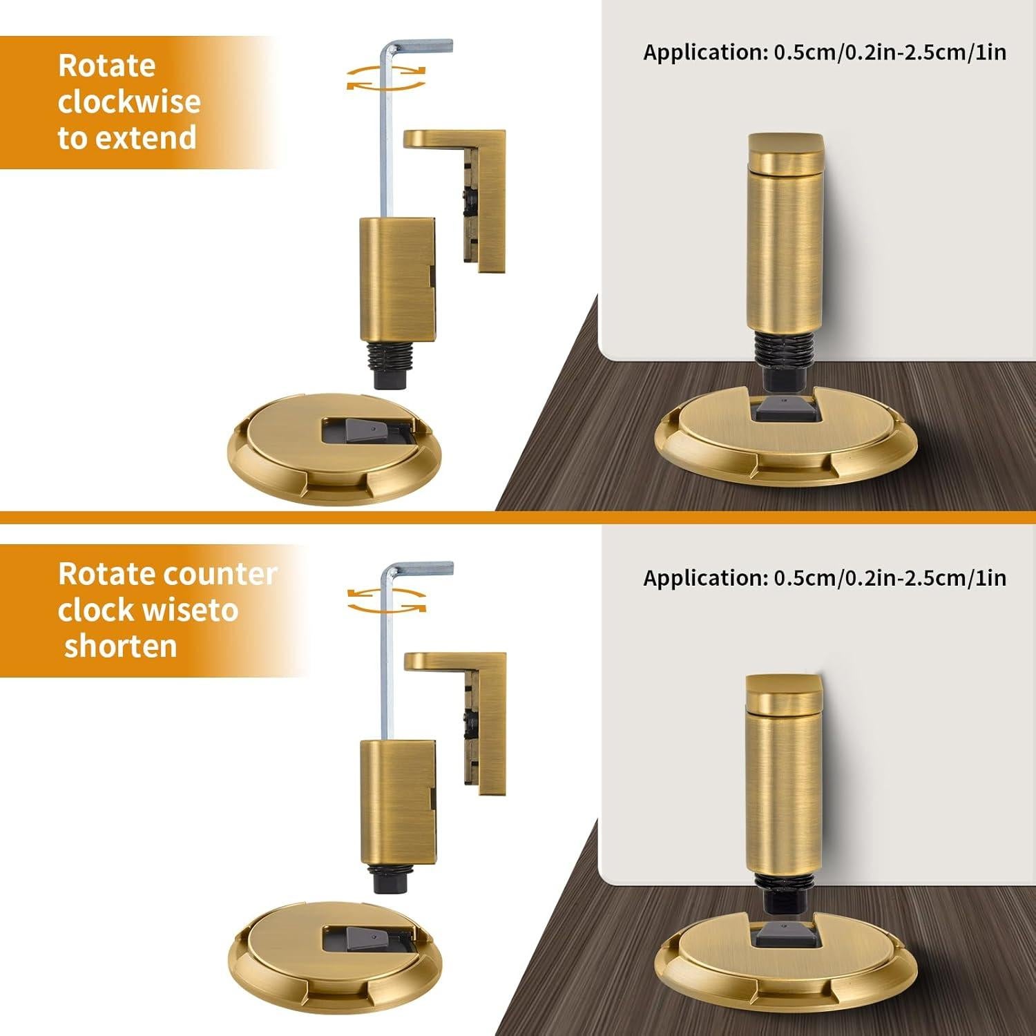 Freno de puerta mecánico Bak Bo AB-1 bronce antiguo ajustable