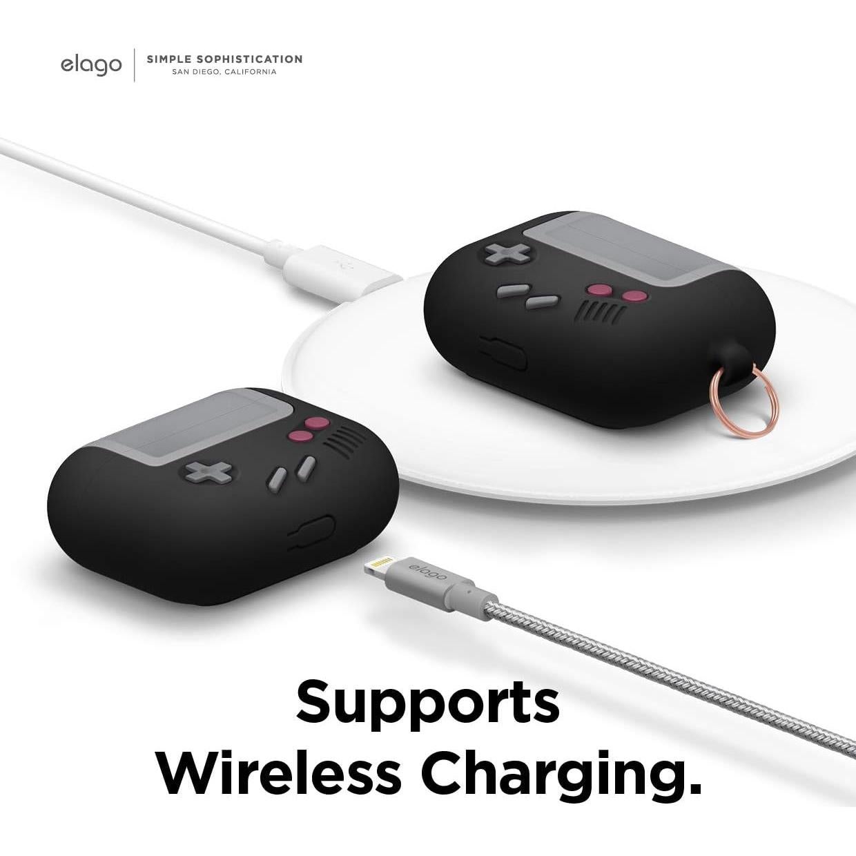 Estuche de Silicona elago AW5 para AirPods Pro - Negro