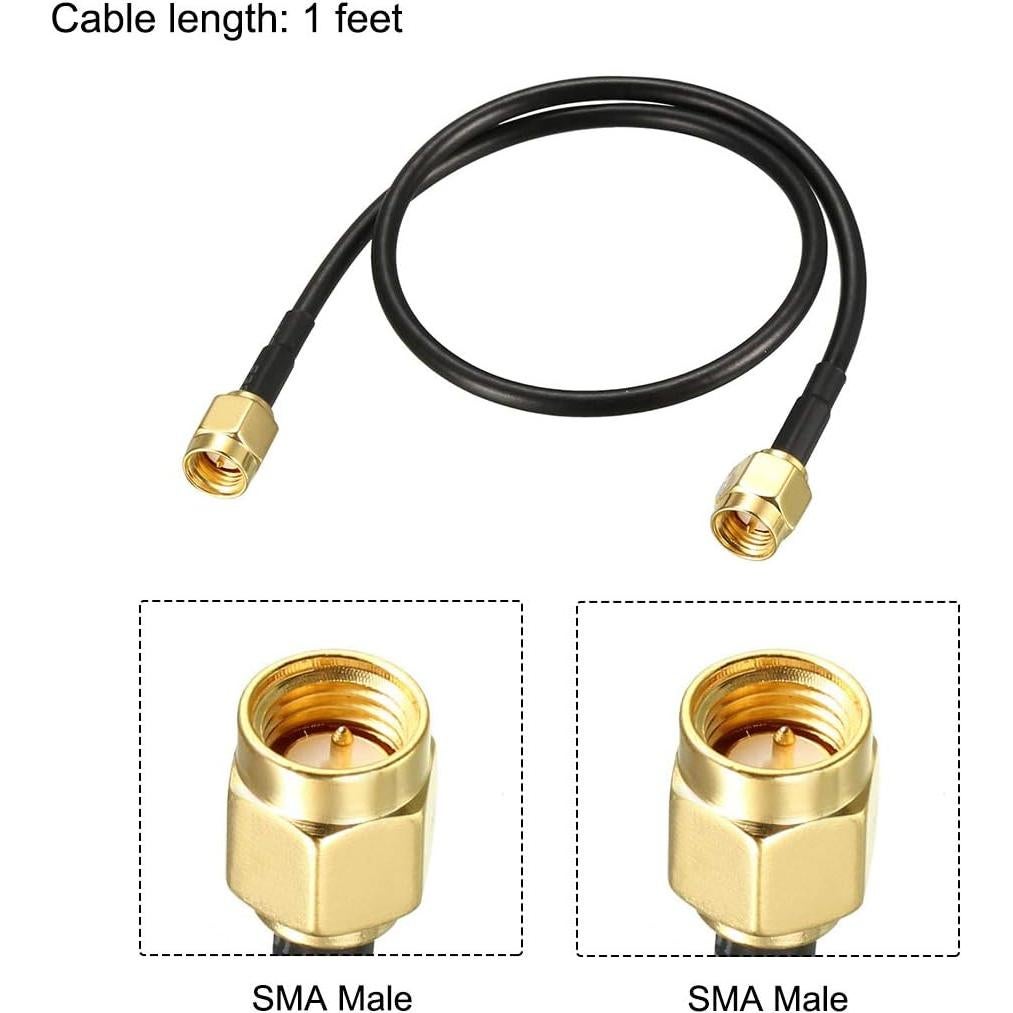 Cable Coaxial SMA Macho a Macho uxcell 0.30m 50 Ohm RG174 2pcs