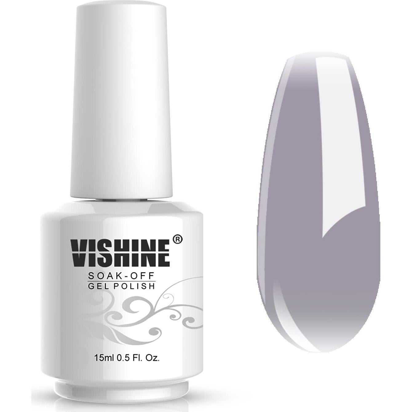 Esmalte de Uñas Gel Vishine 15ml Jelly Gris Transparente