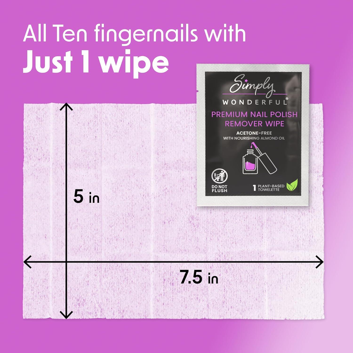 Toallitas Desmaquillantes Simply Wonderful Sin Acetona - 20 Unidades