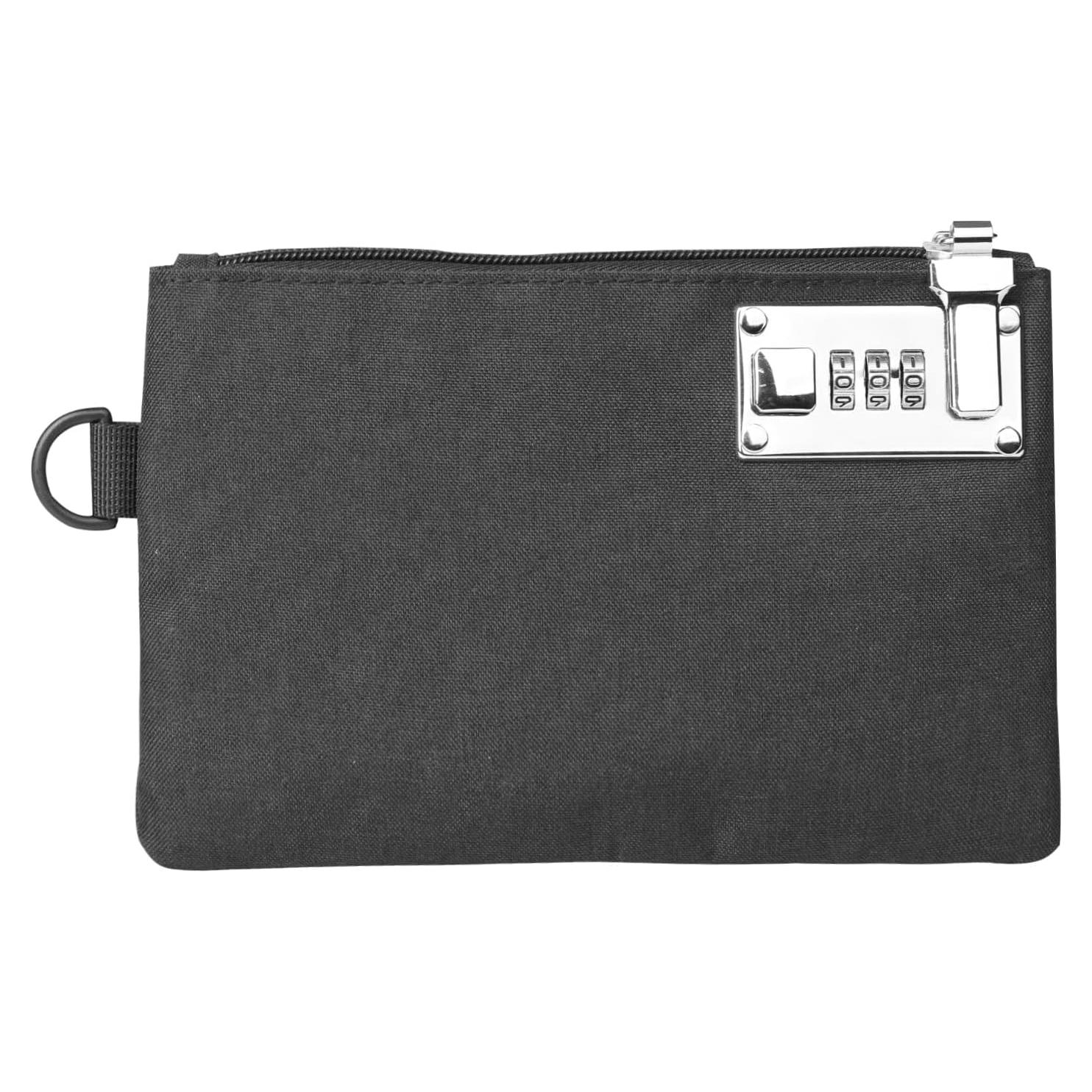 Bolsa de Dinero Cerrable GEEDUD 12.7x20.3 cm Nylon Negro