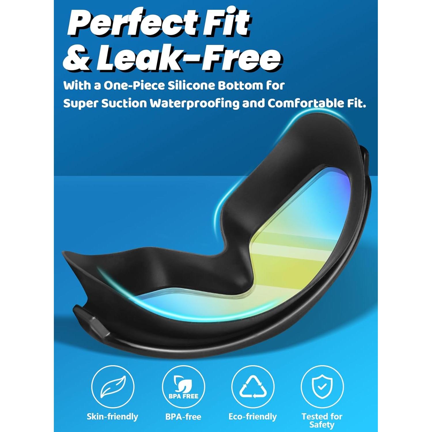 Gafas de Natación Sliwo 2 Paquetes Vista Amplia Antiempañante