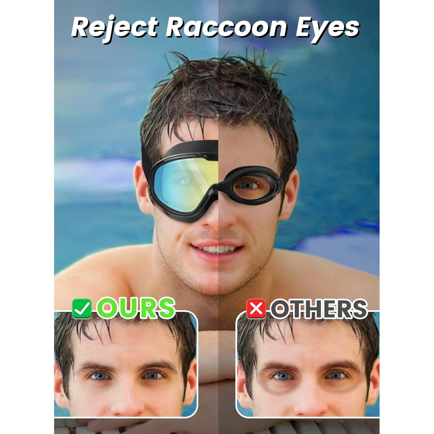 Gafas de Natación Sliwo 2 Paquetes Vista Amplia Antiempañante