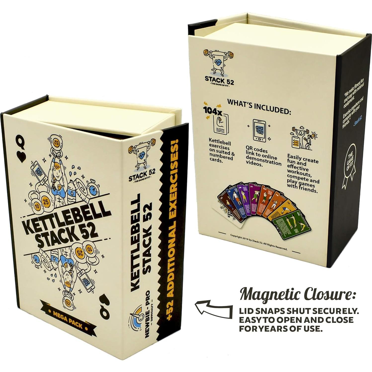 Tarjetas de Ejercicio Kettlebell Stack 52 - Paquete Mega 2019