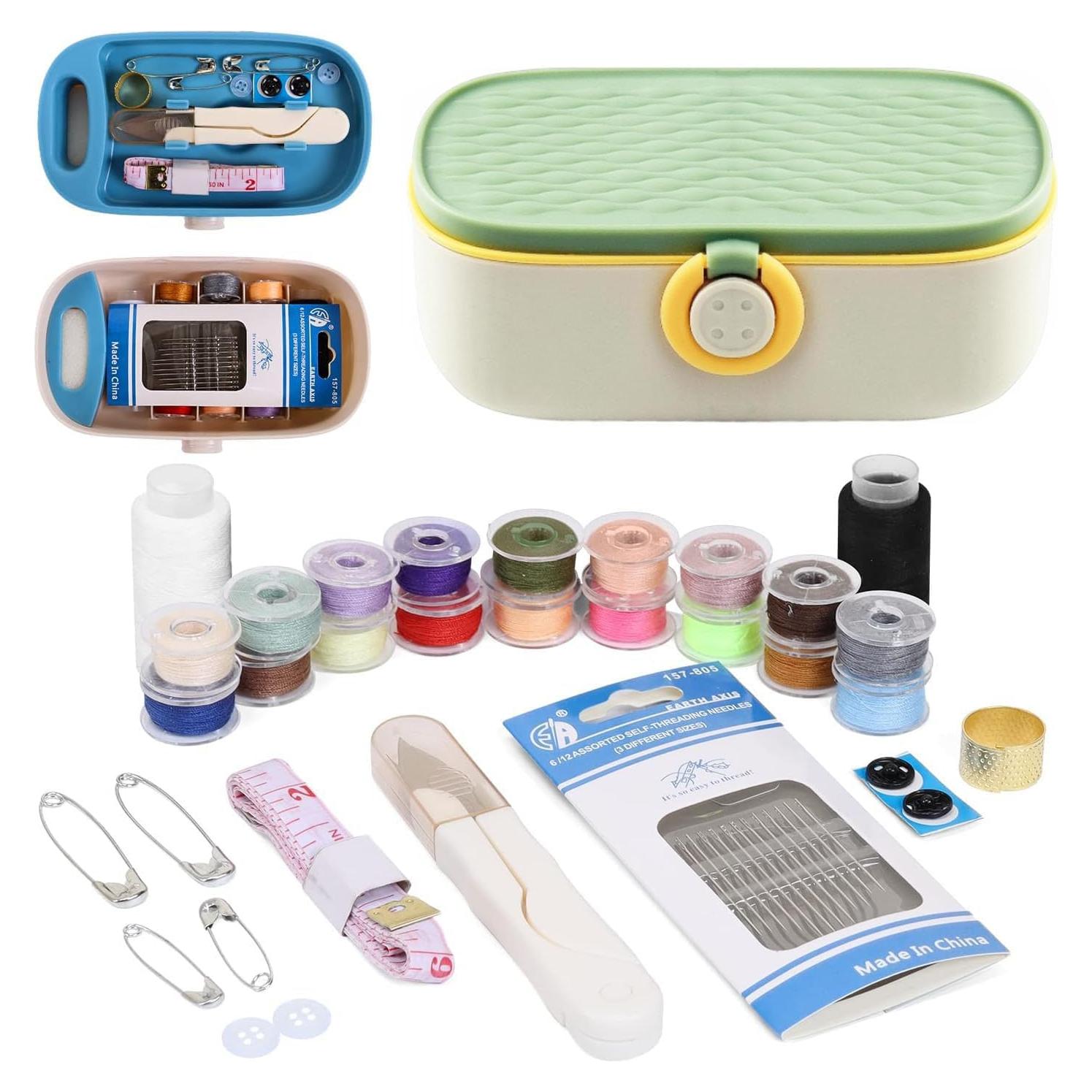 Mini Kit de Costura Portátil Like - 1 Juego, Verde, 220g