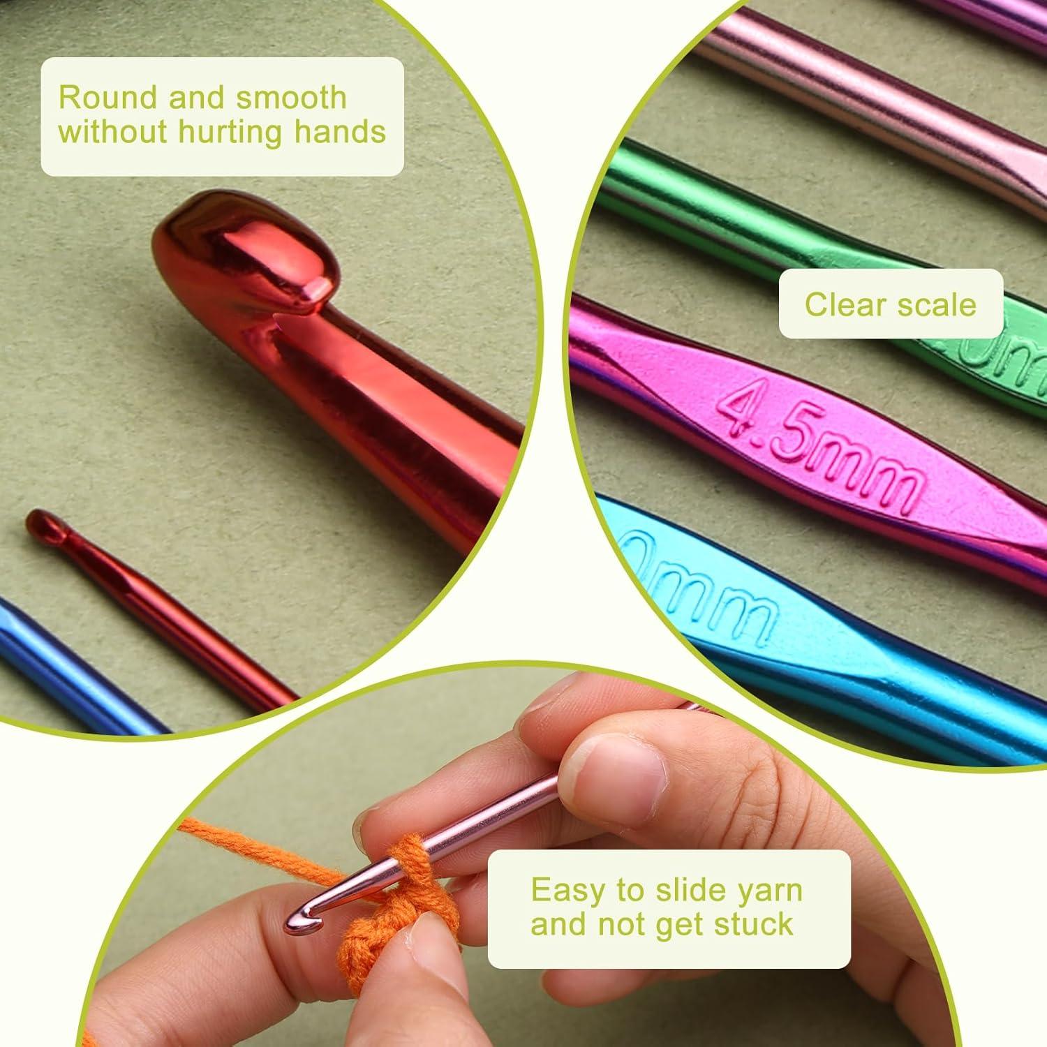 Juego de Ganchillos Ergonómicos Zlulary con Accesorios Verde